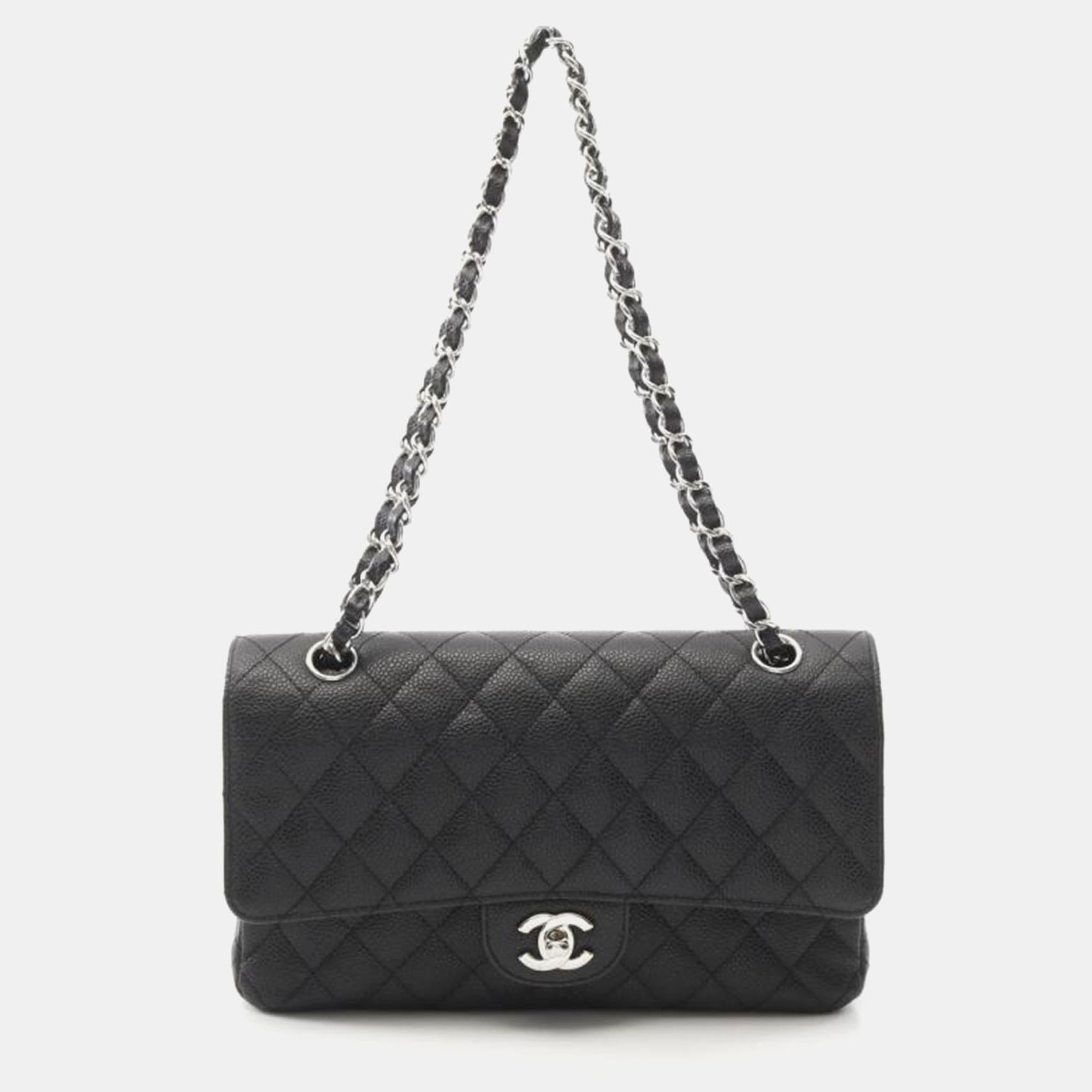 

Chanel Matelasse W Flap, Black