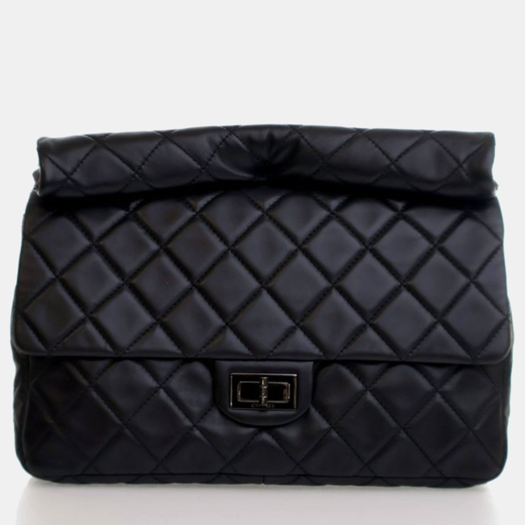 

Chanel Black Lambskin Reissue Roll Clutch