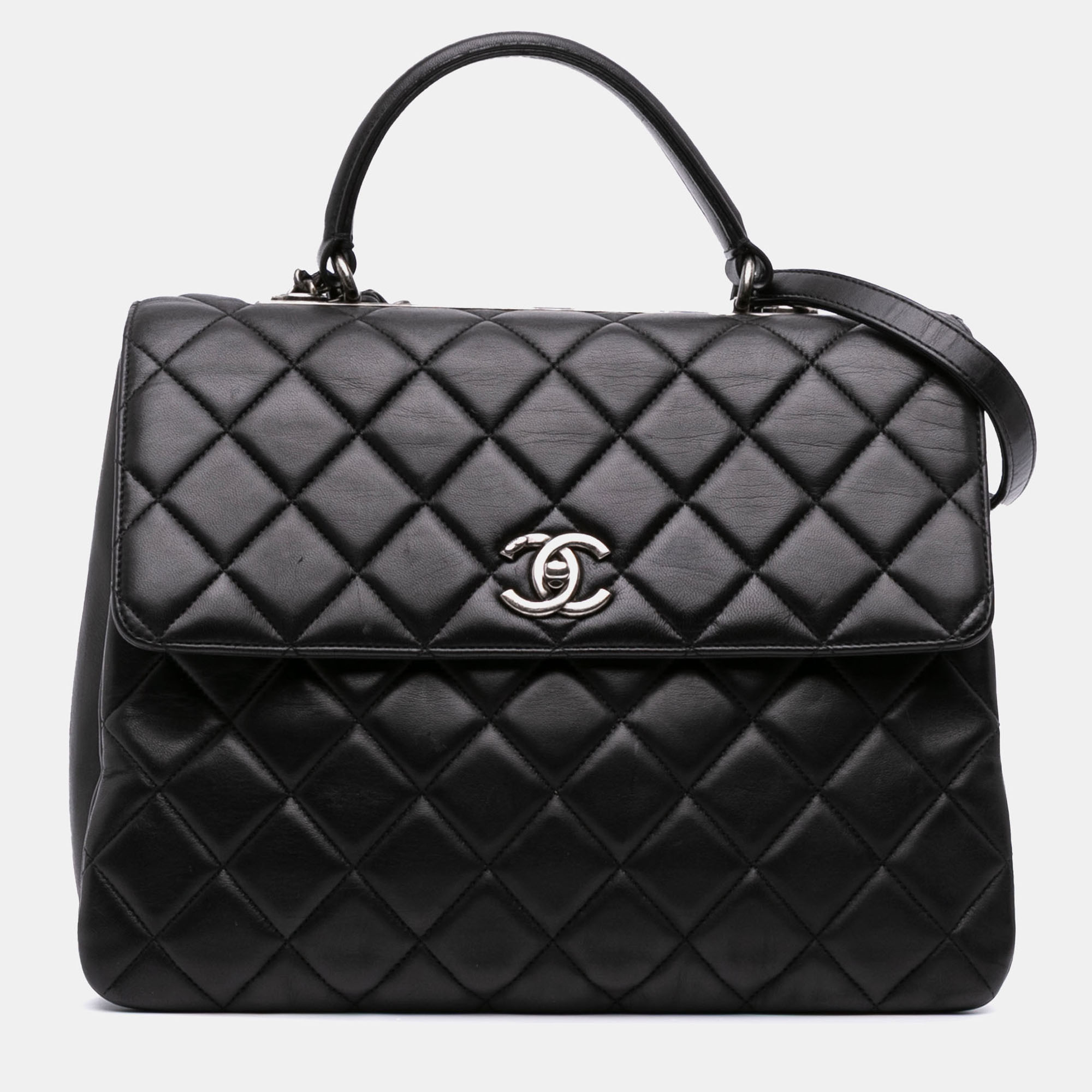 

Chanel Black Large Lambskin Trendy CC Top Handle Bag