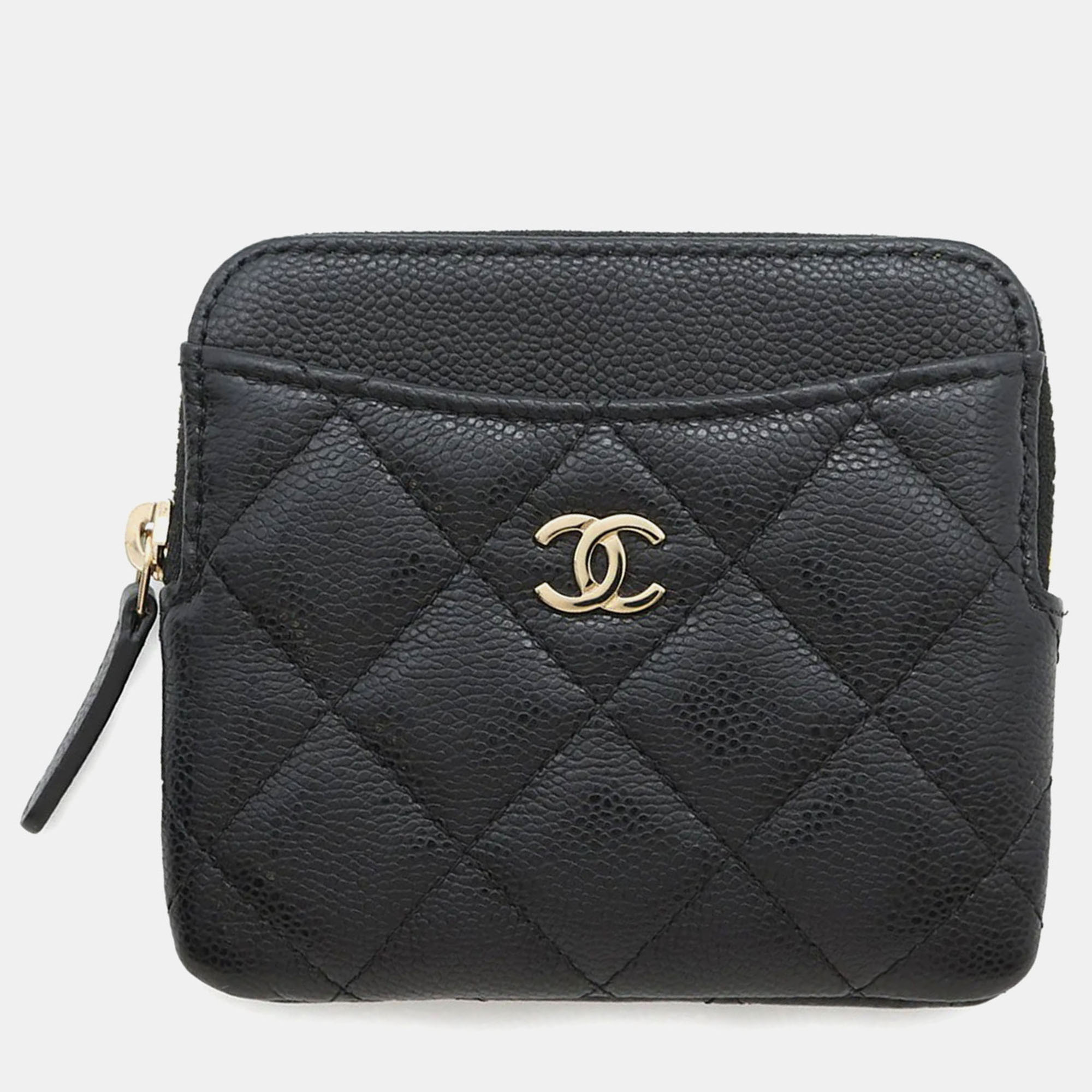 

Chanel Classic Zip Fragment Case Black Caviar Leather