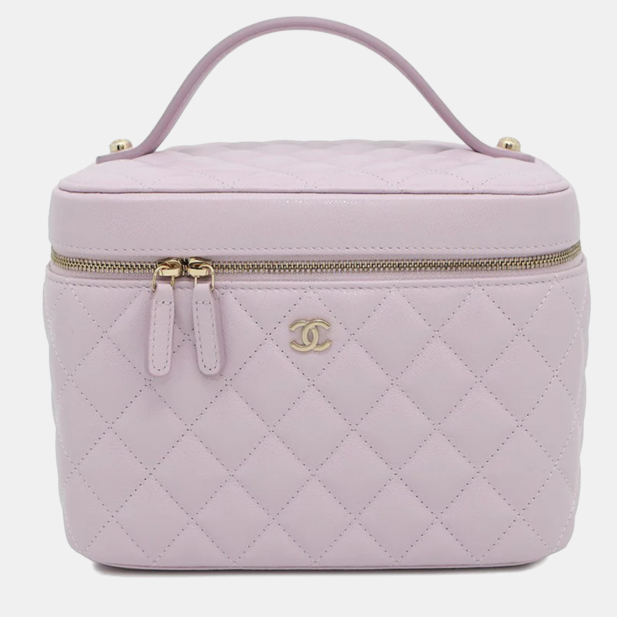 

Chanel Matelasse vanity bag Light Purple Caviar Leather