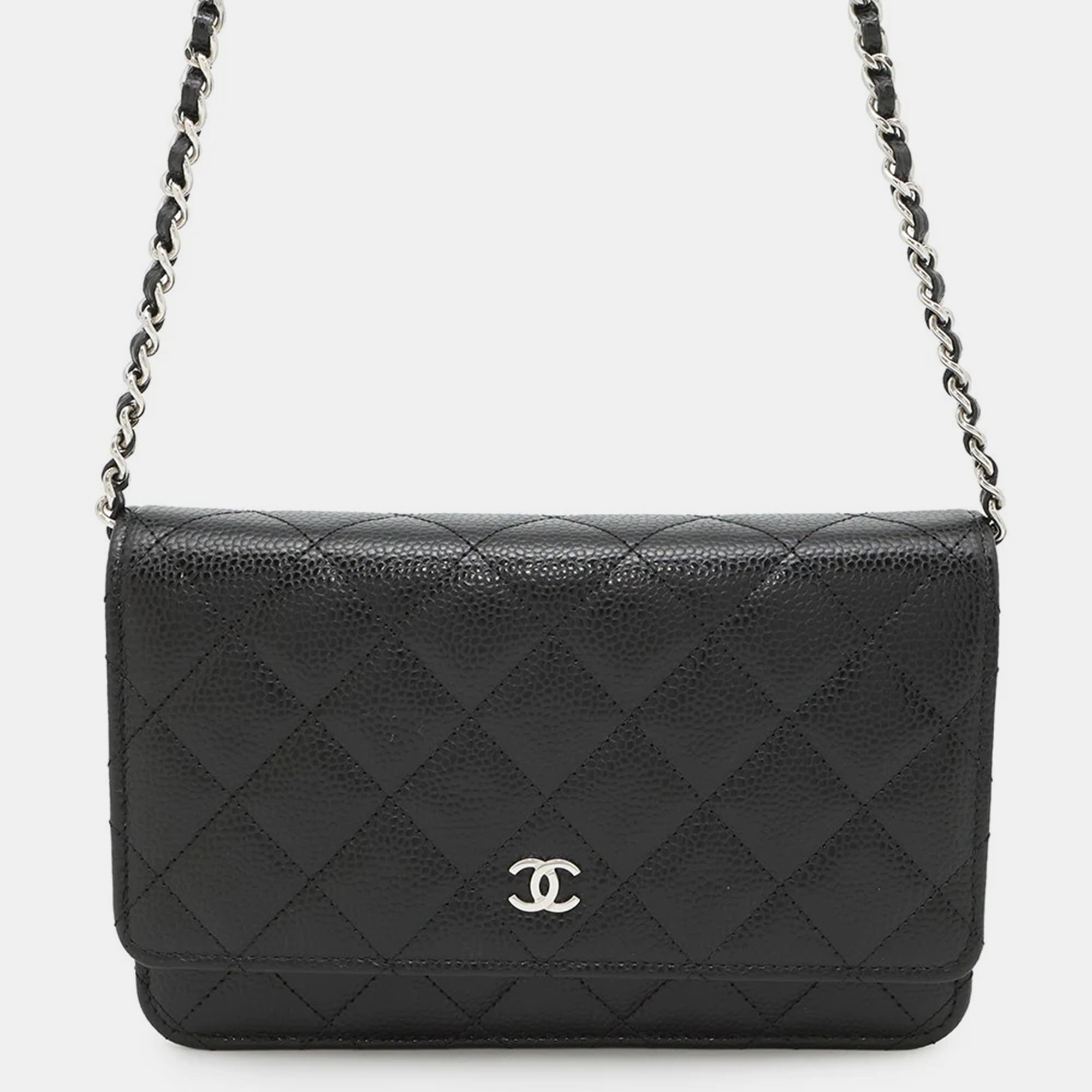 

Chanel Classic Black Caviar Leather Wallet on Chain