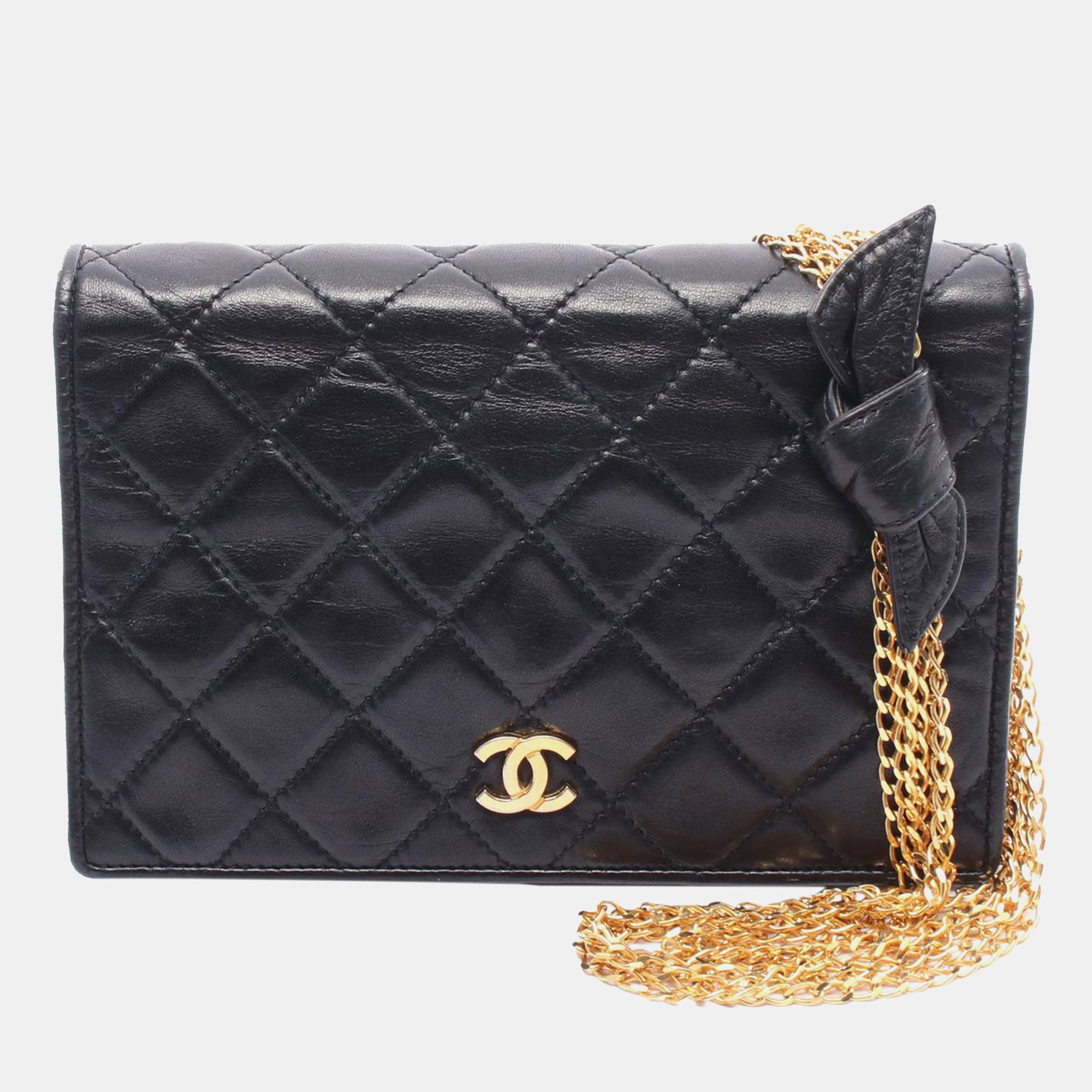 

Chanel Black CC Quilted Lambskin Full Flap
