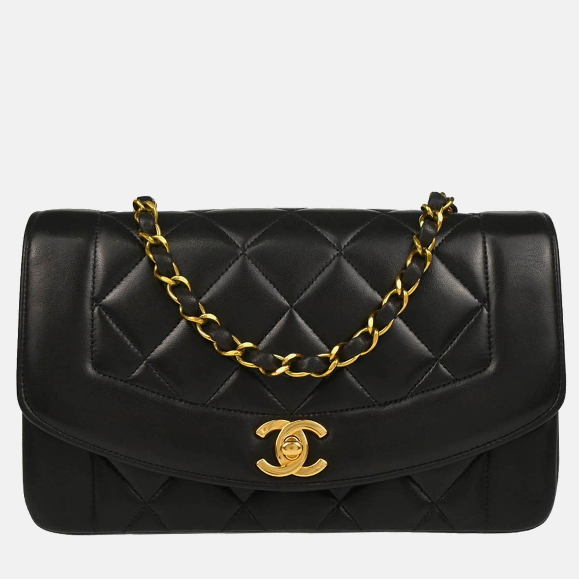 

Chanel Diana Small Black Lambskin Shoulder Bag