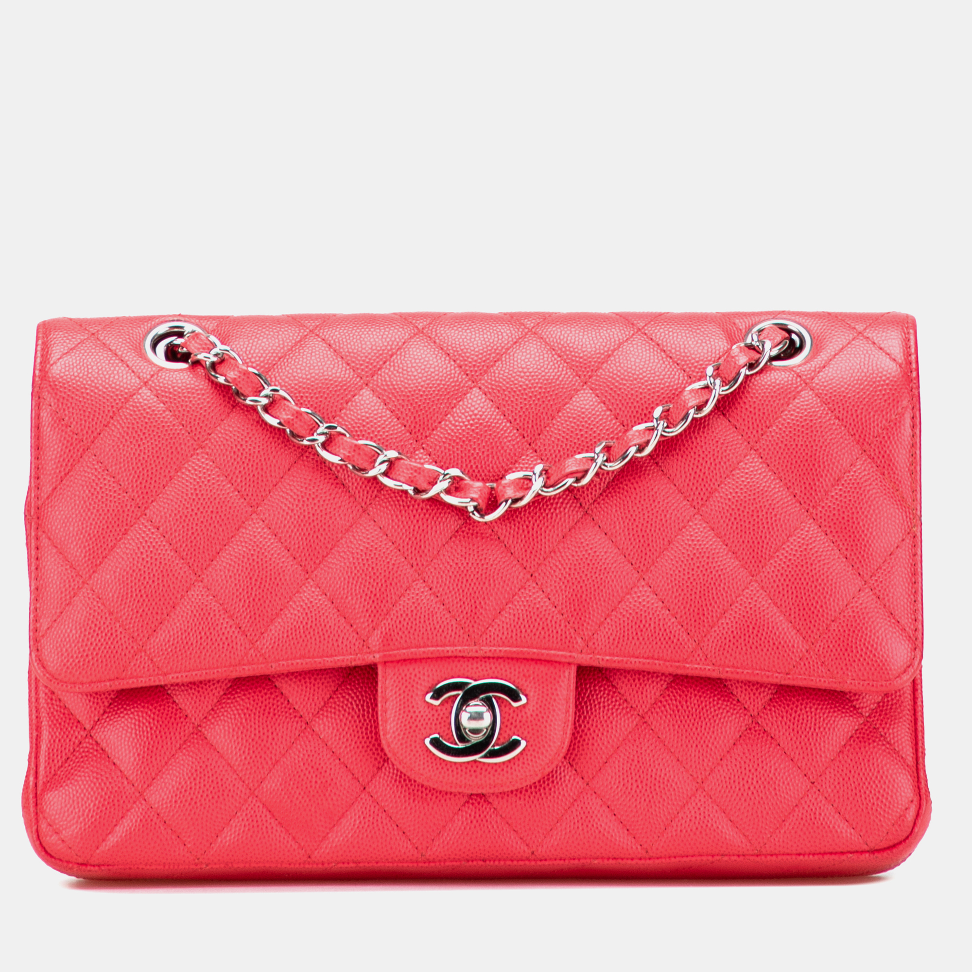 

Chanel Red Medium Classic Caviar Double Flap