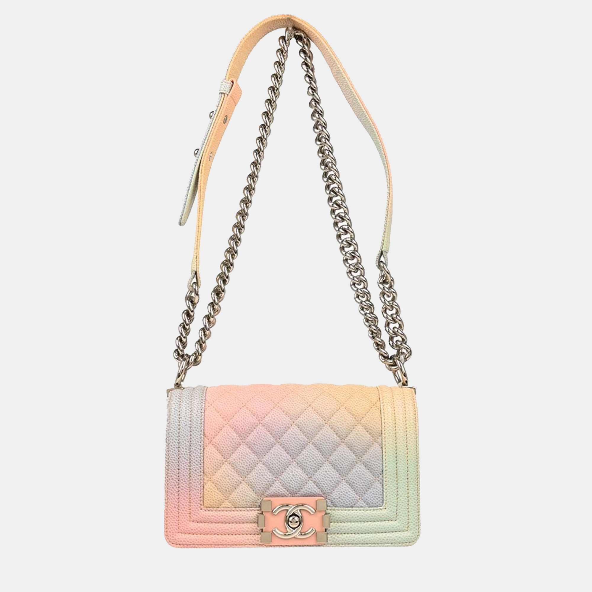 

Chanel Boy Small Pastel Calfskin Shoulder Bag, Multicolor