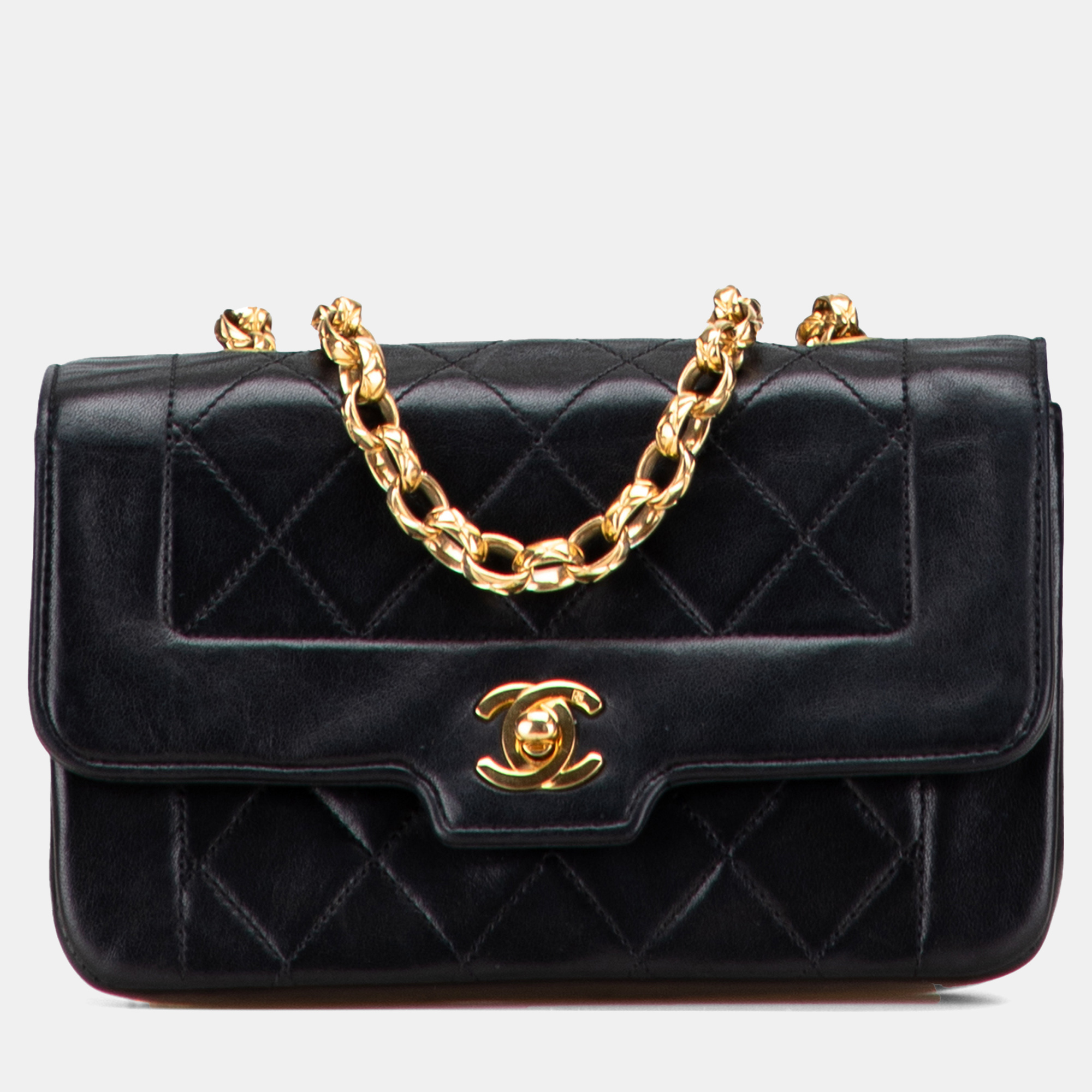 

Chanel Black Mini Quilted Lambskin Single Flap