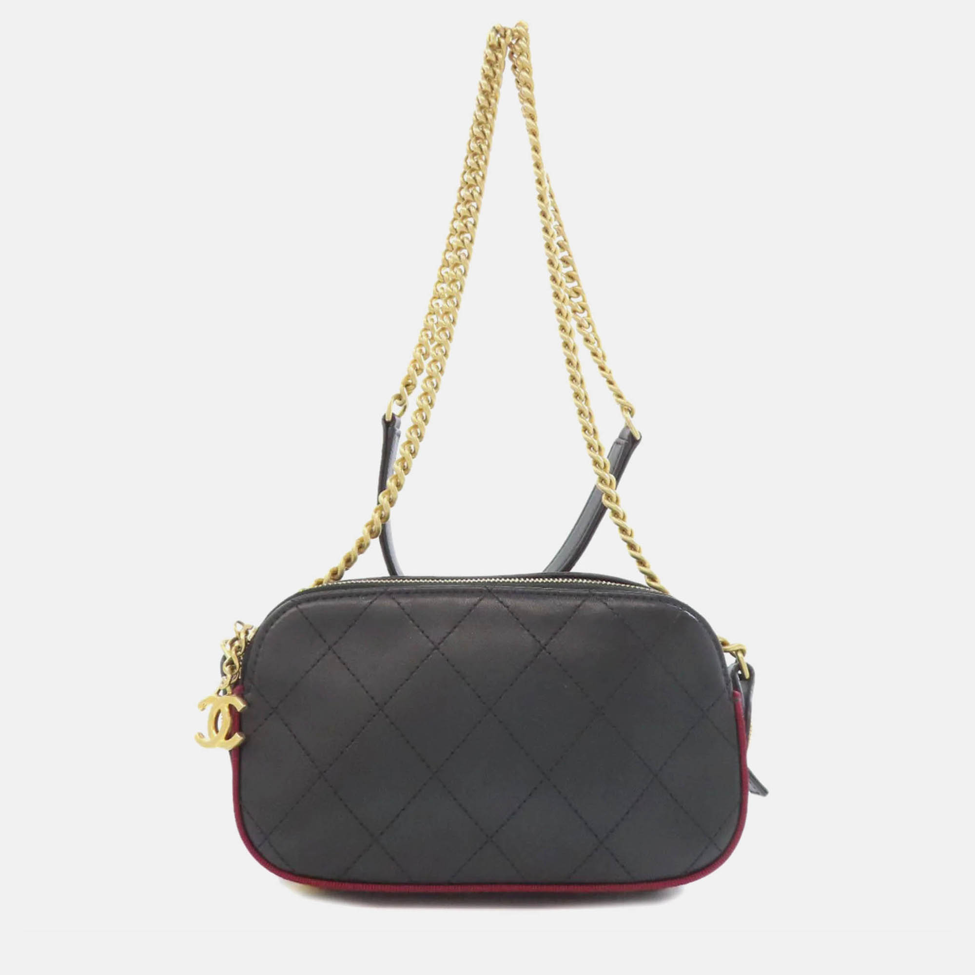 

Chanel Button Up Calfskin Camera Case, Black