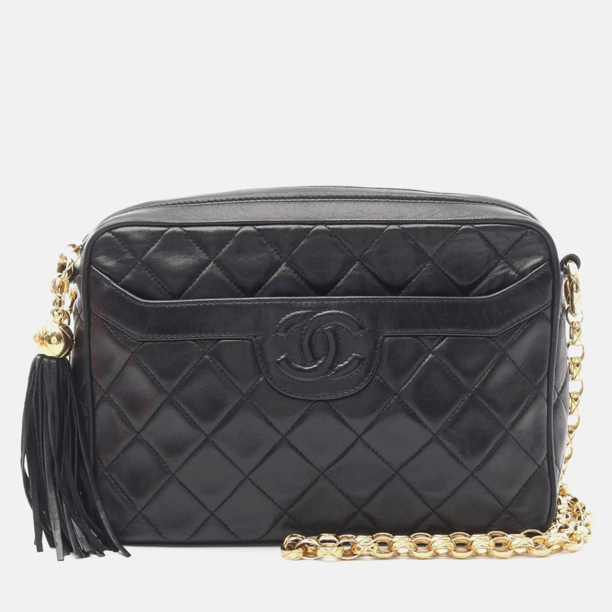 

Chanel Matelasse Black Lambskin Shoulder Bag