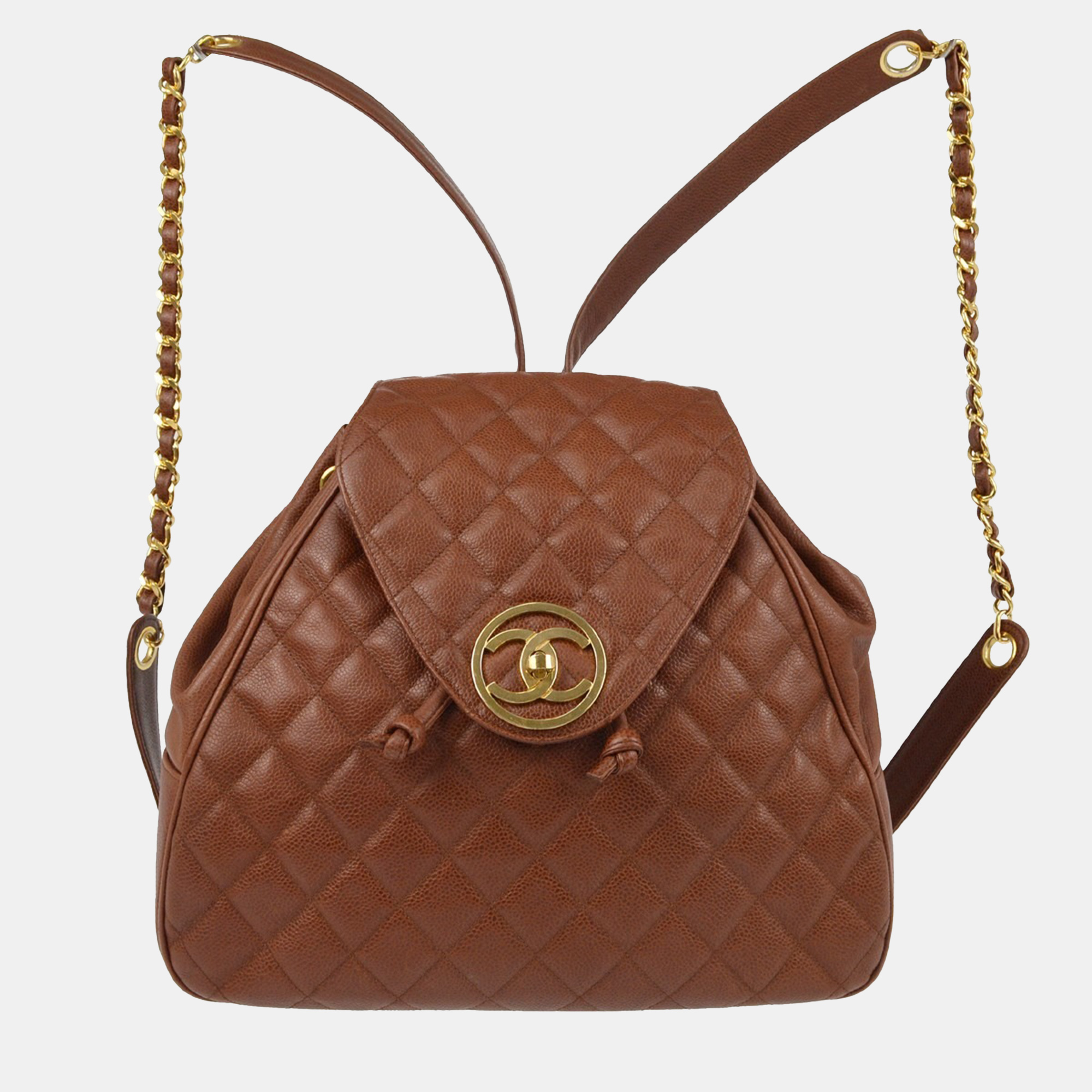 

Chanel Brown Calfskin Backpack