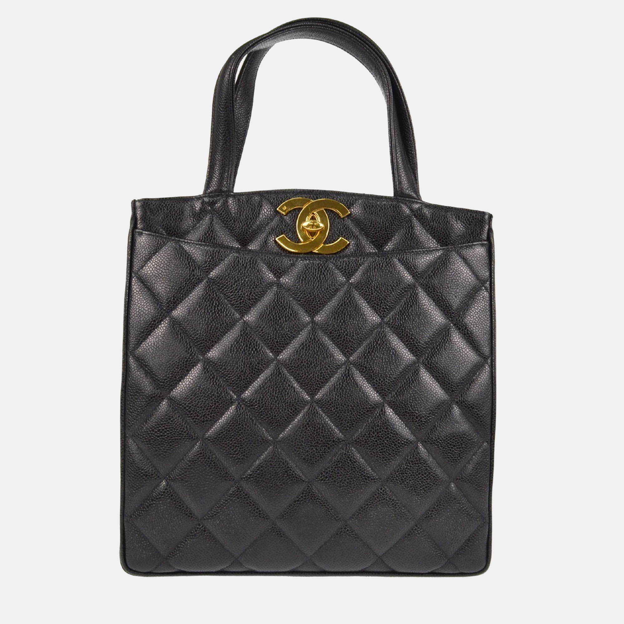 

Chanel Black Leather Tote Bag