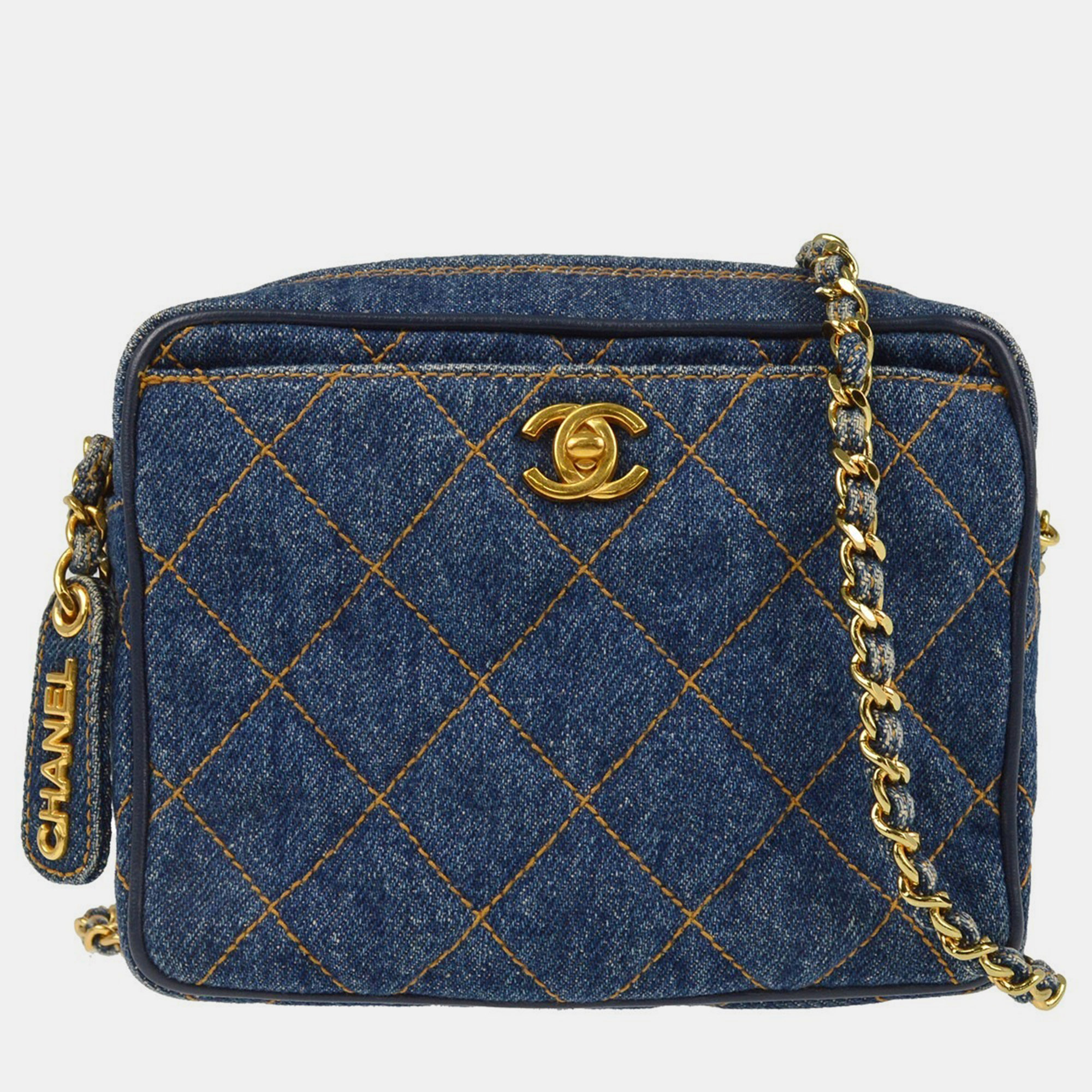 

Chanel Blue Denim Camera Bag Mini
