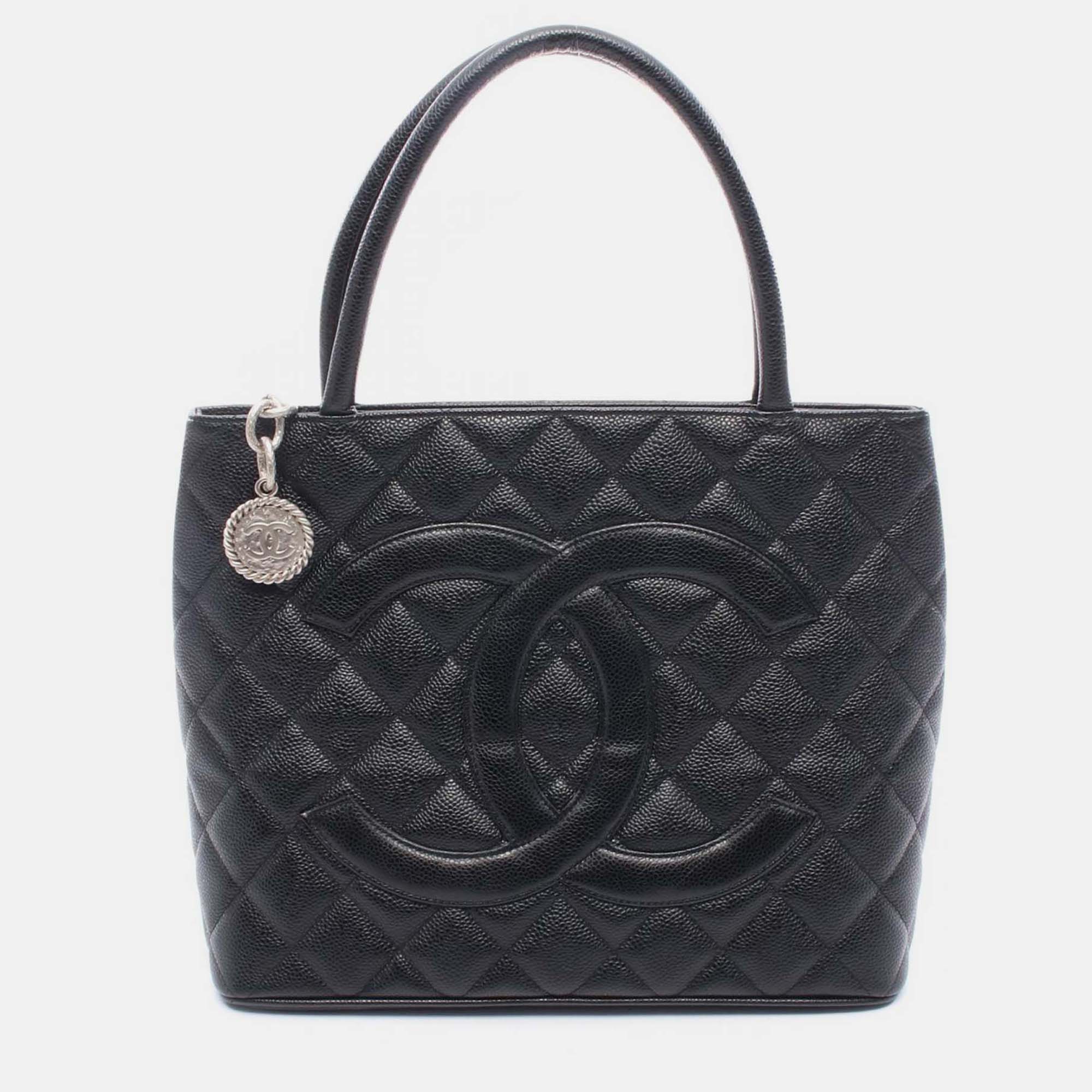 

Chanel Black Caviar Medallion Tote
