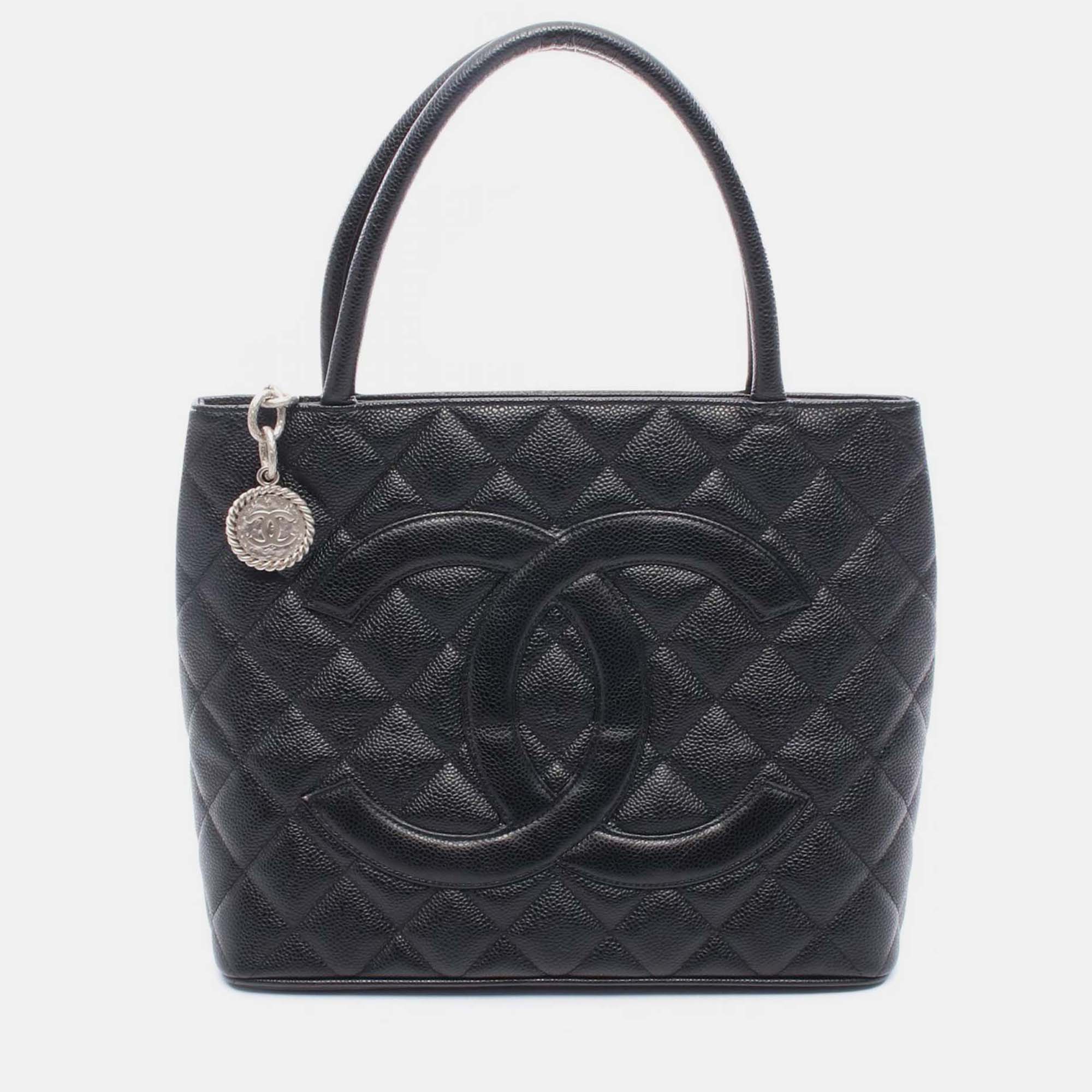 

Chanel Black Caviar Medallion Tote