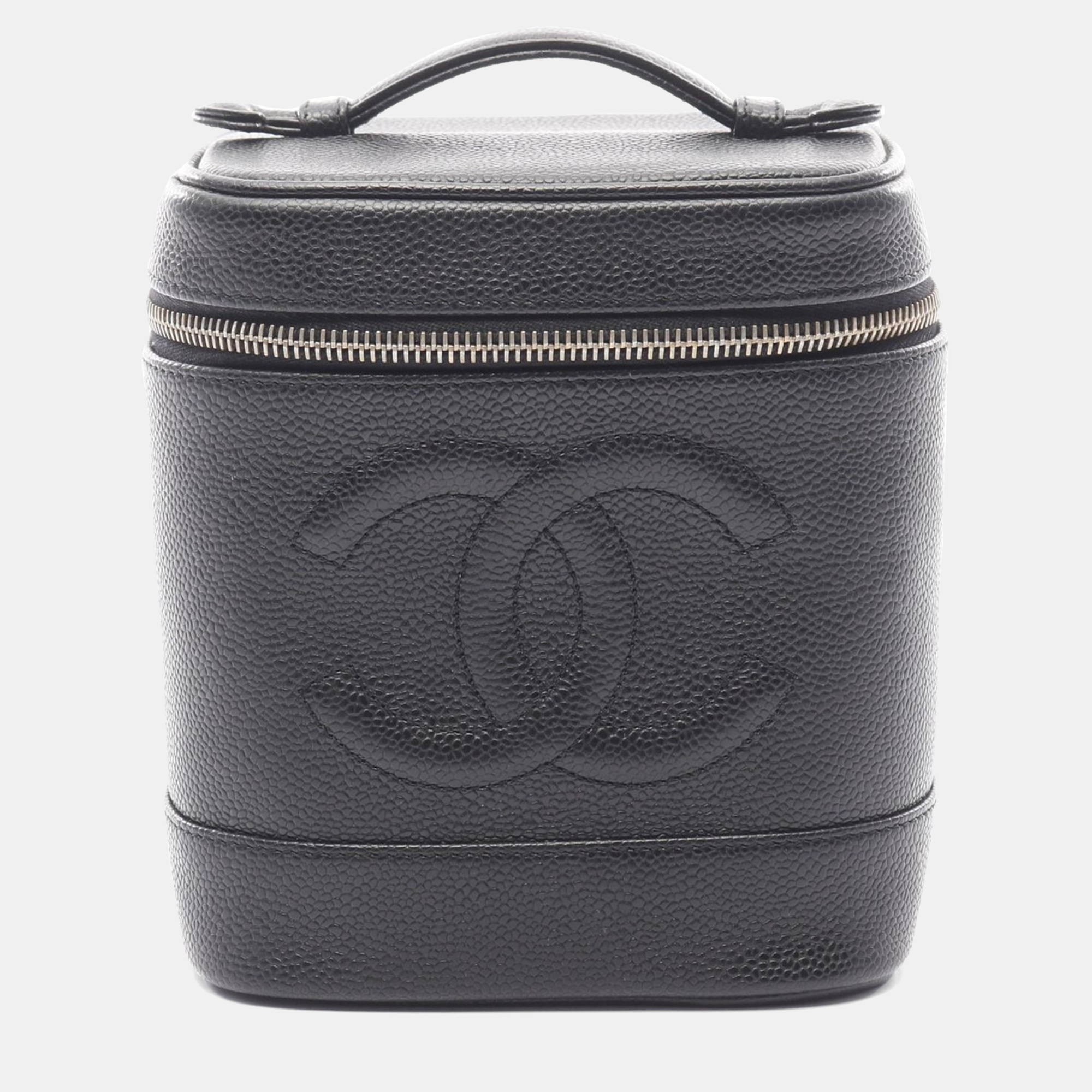 

Chanel Coco Mark Vanity Black Leather Grained Calfskin Handbag GHW