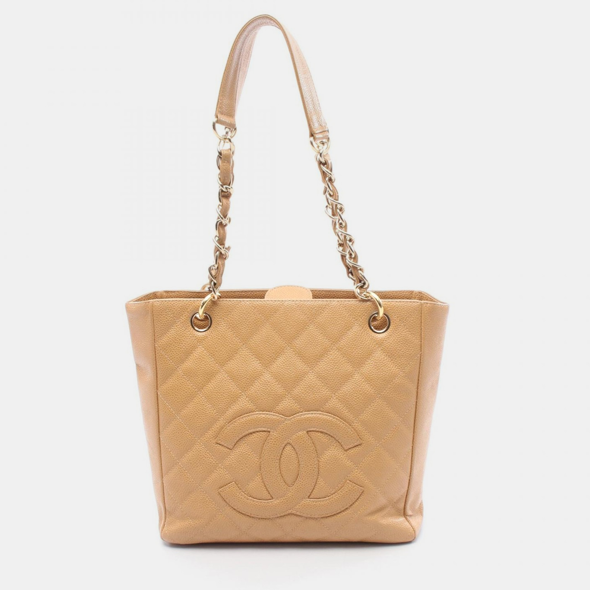 

Chanel Matelasse Brown Grained Calfskin PST Chain Tote