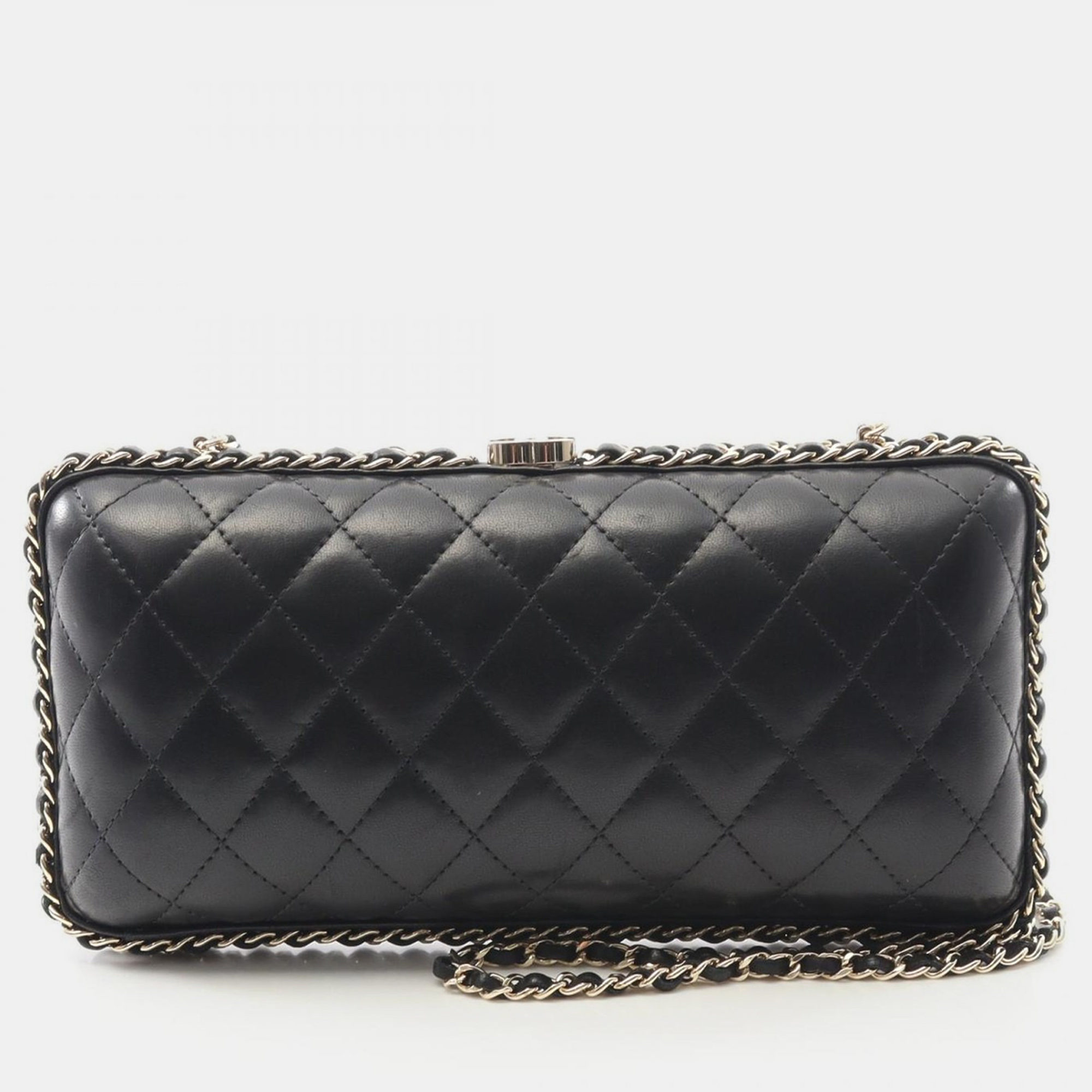 

Chanel Matelassé Black Lambskin Crossbody Chain Shoulder Bag GHW