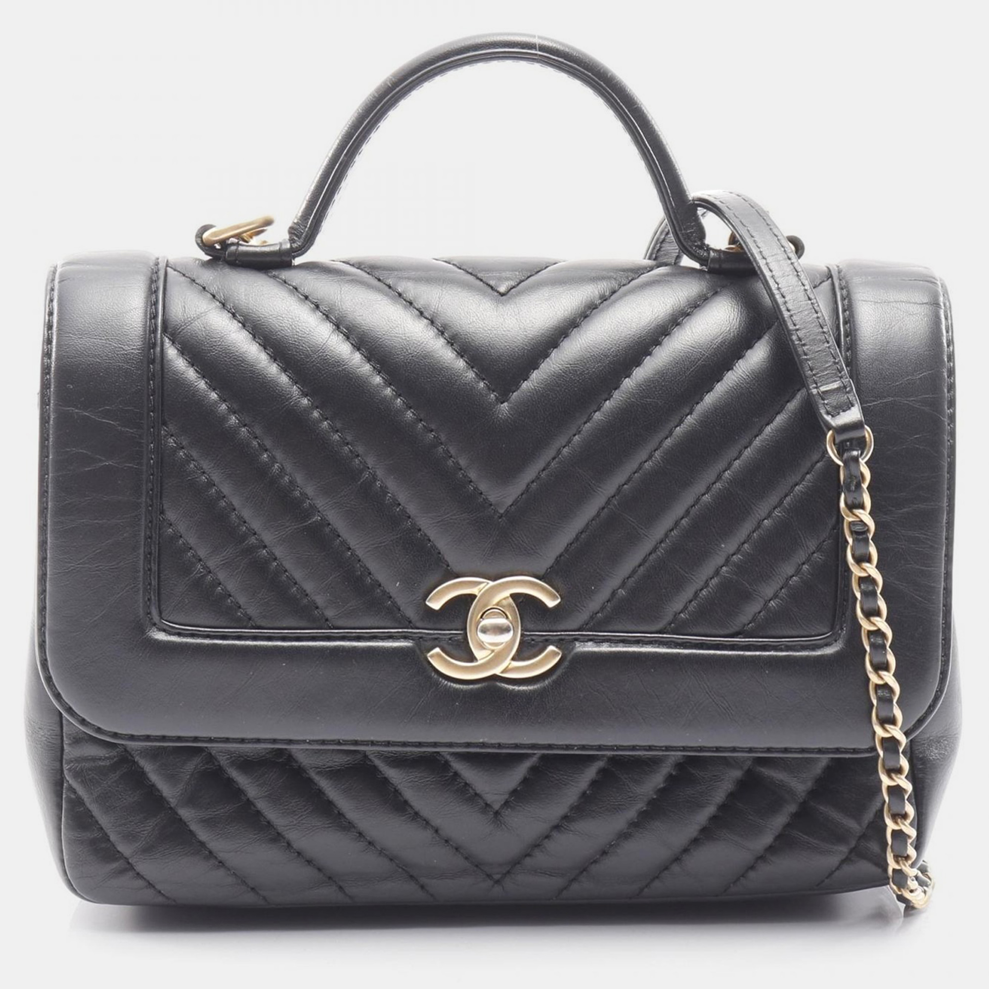

Chanel CC Logo Calfskin Black GHW Crossbody Chain Shoulder Bag