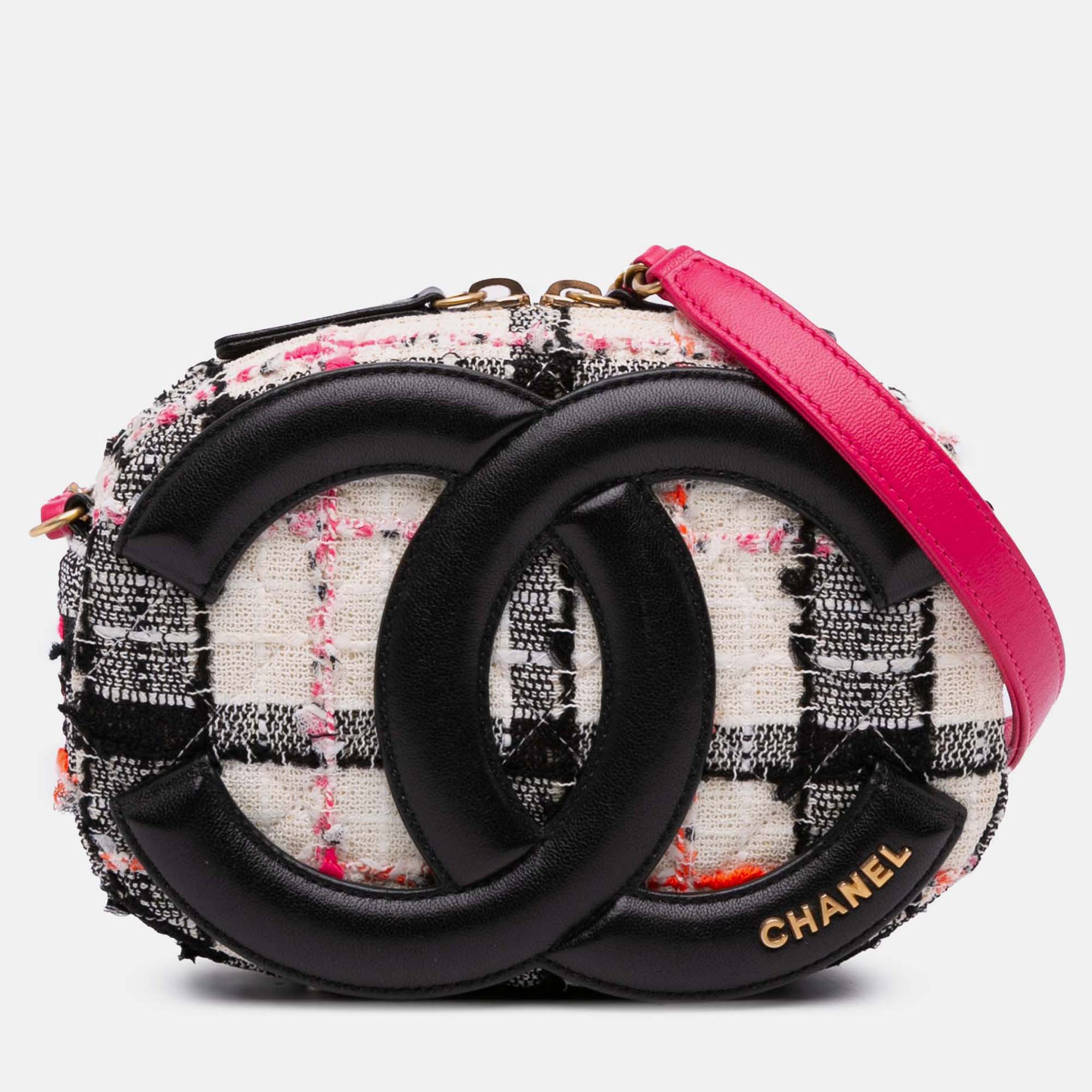 

Chanel Multicolor Tweed and Lambskin Coco Midnight Camera Bag