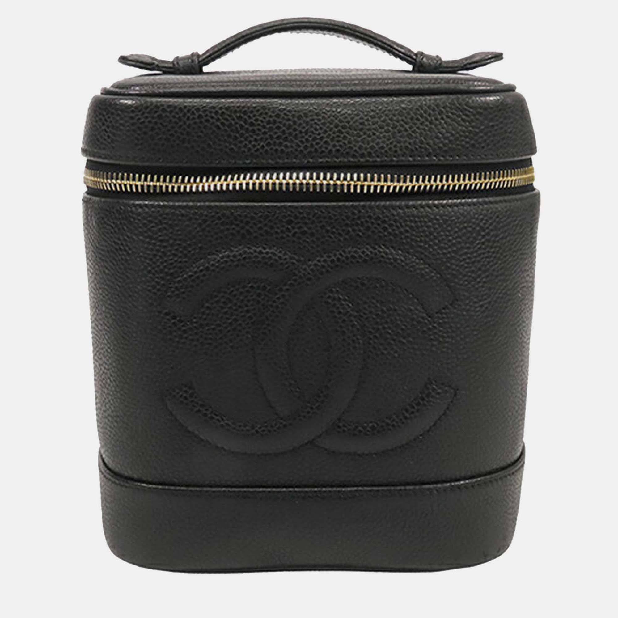 

Chanel Black CC Caviar Vanity Case