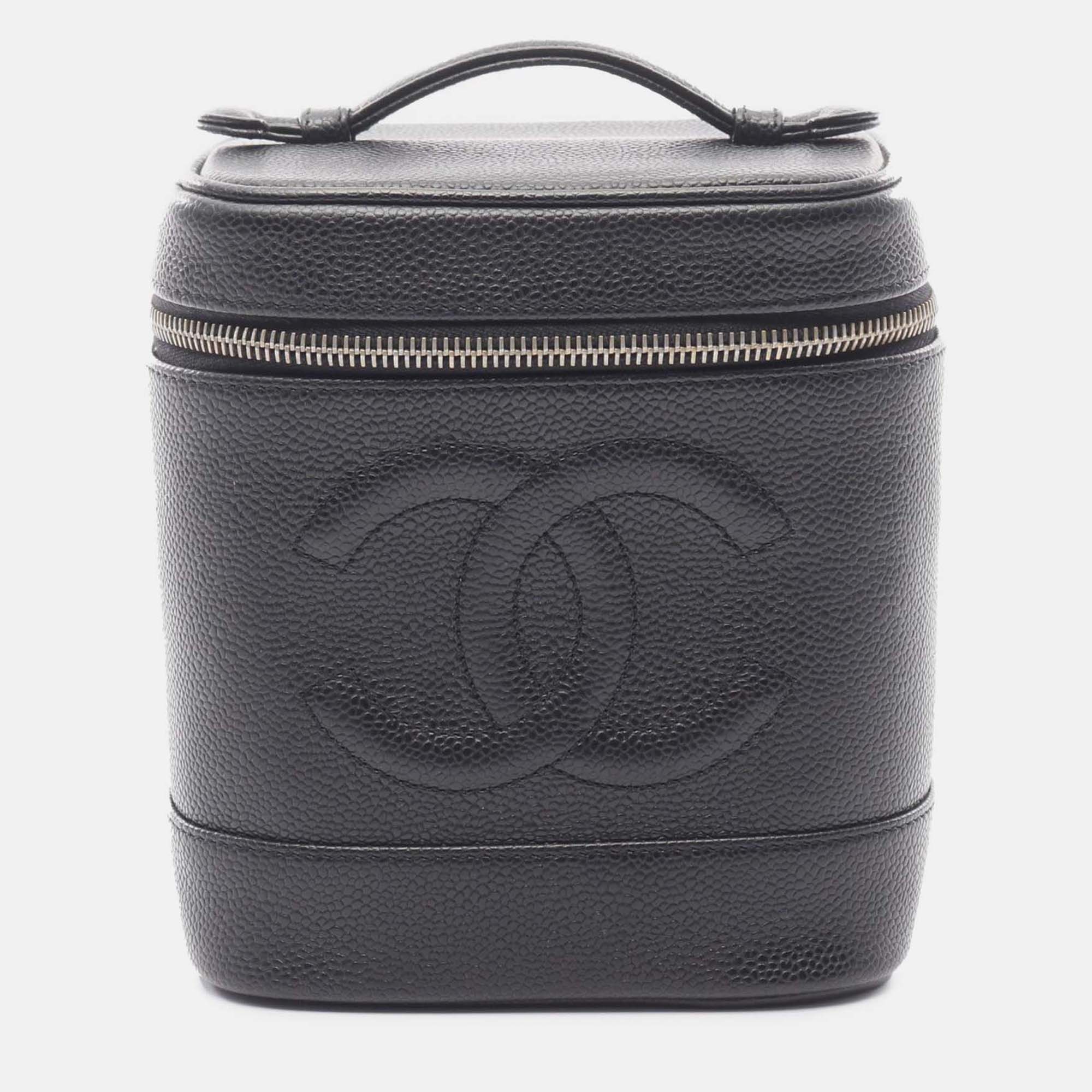 

Chanel Black CC Caviar Vanity Case