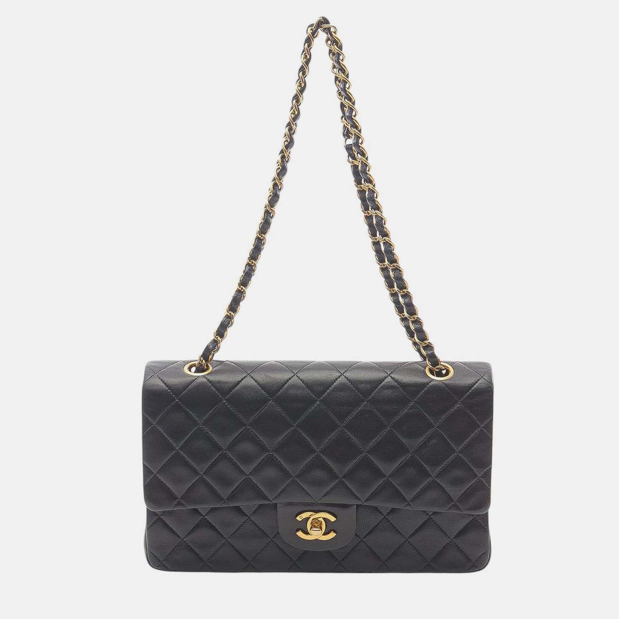 

Chanel Black Medium Classic Lambskin Double Flap