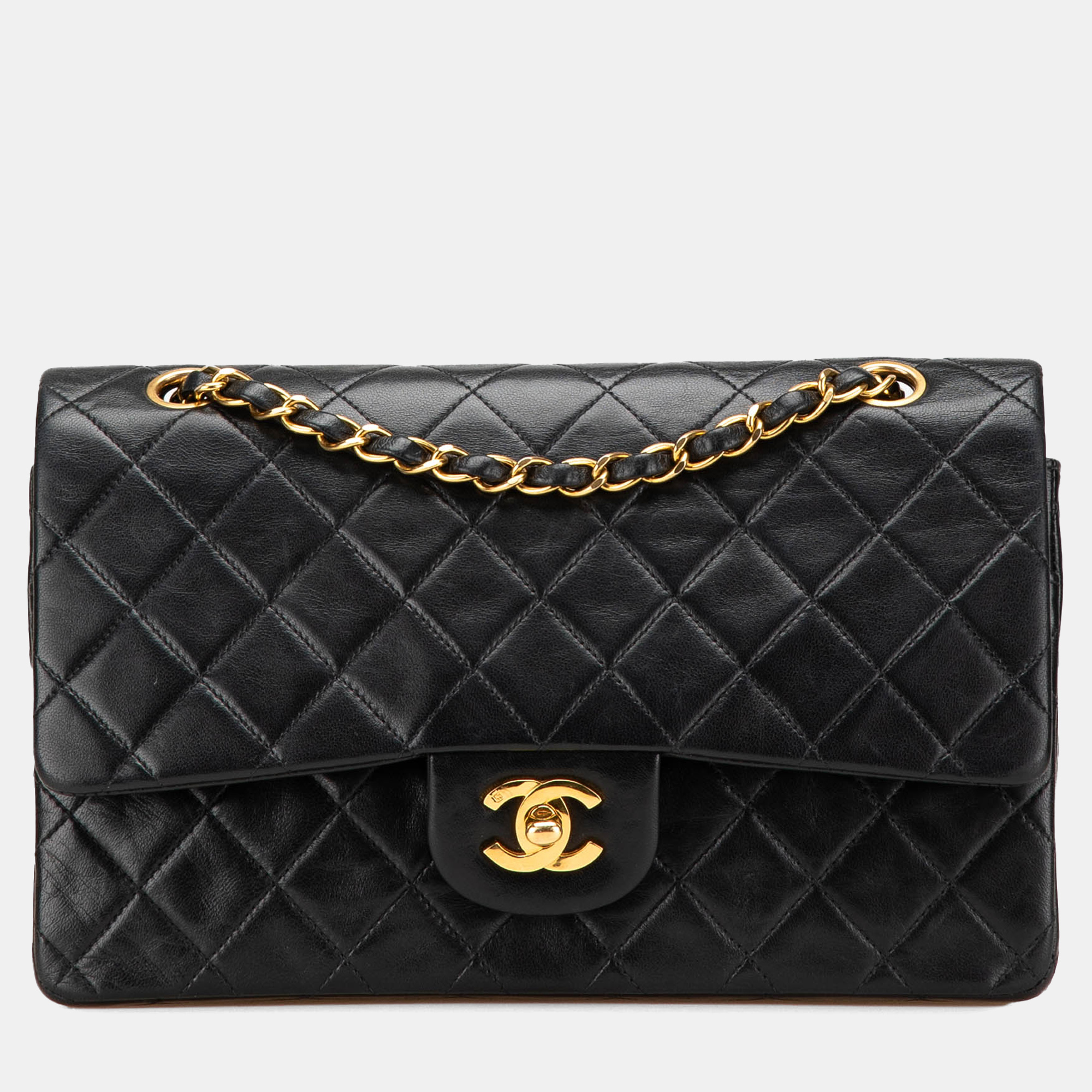 

Chanel Black Medium Classic Lambskin Double Flap Bag
