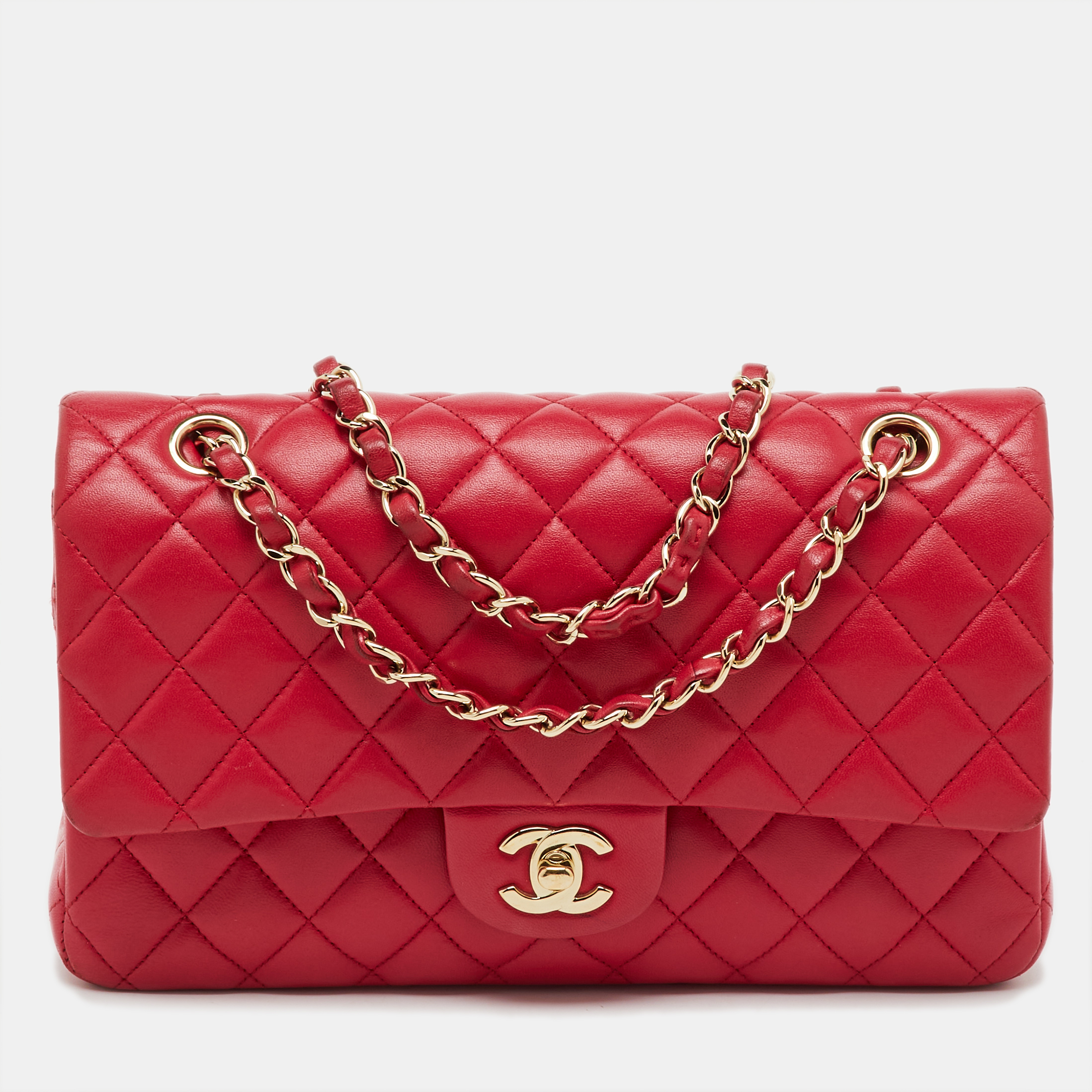 

Chanel Pink Quilted Leather Medium Classic Double Flap Bag