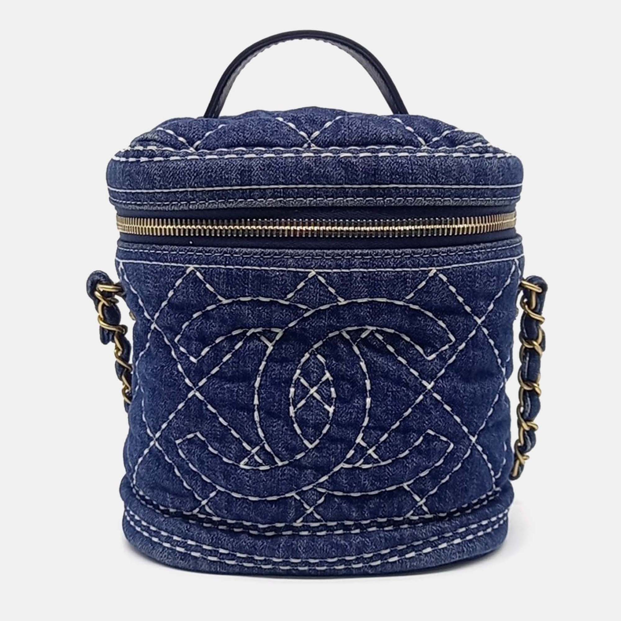 

Chanel Blue Denim Denim Vanity Bag