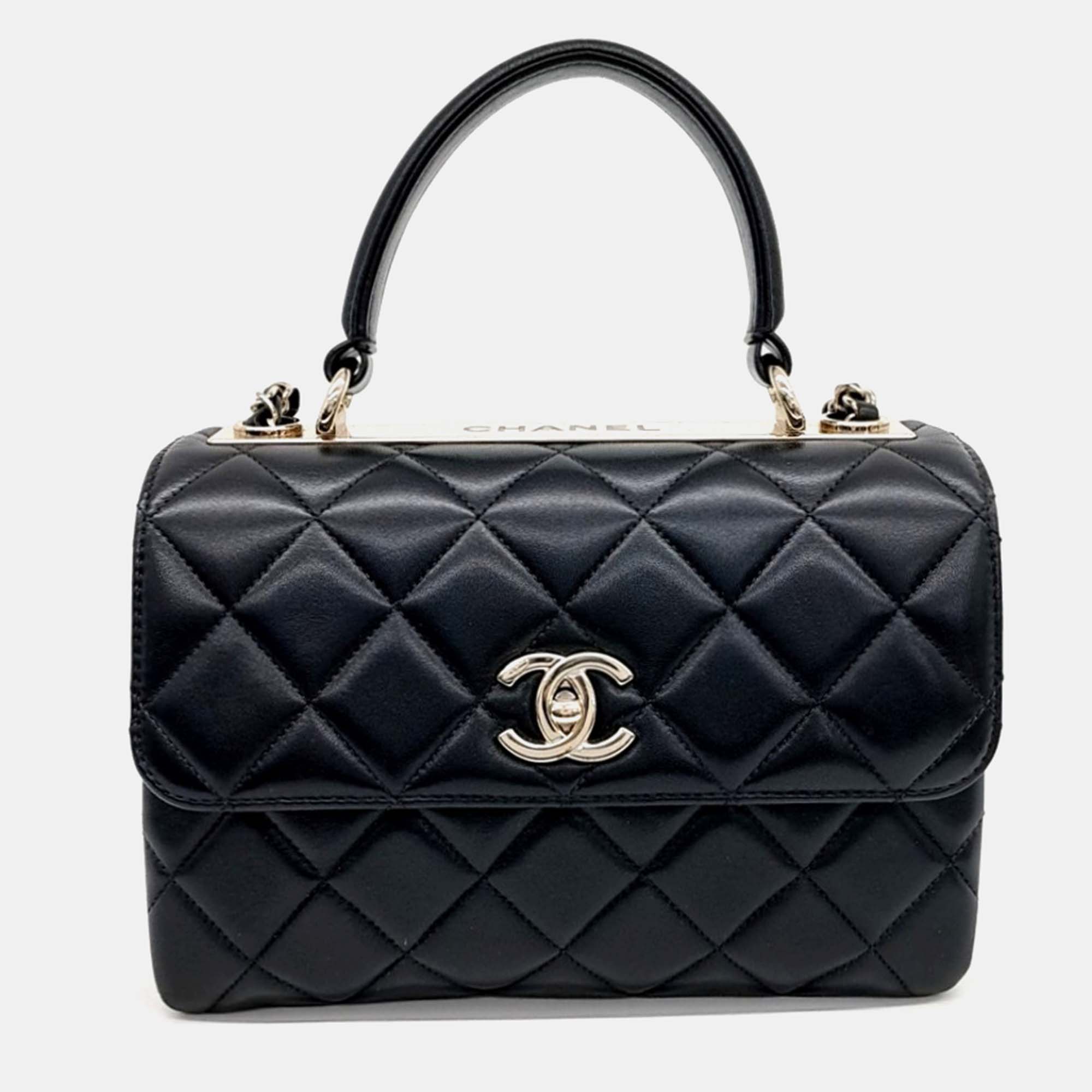 

Chanel Small Black Leather Trendy CC Bag