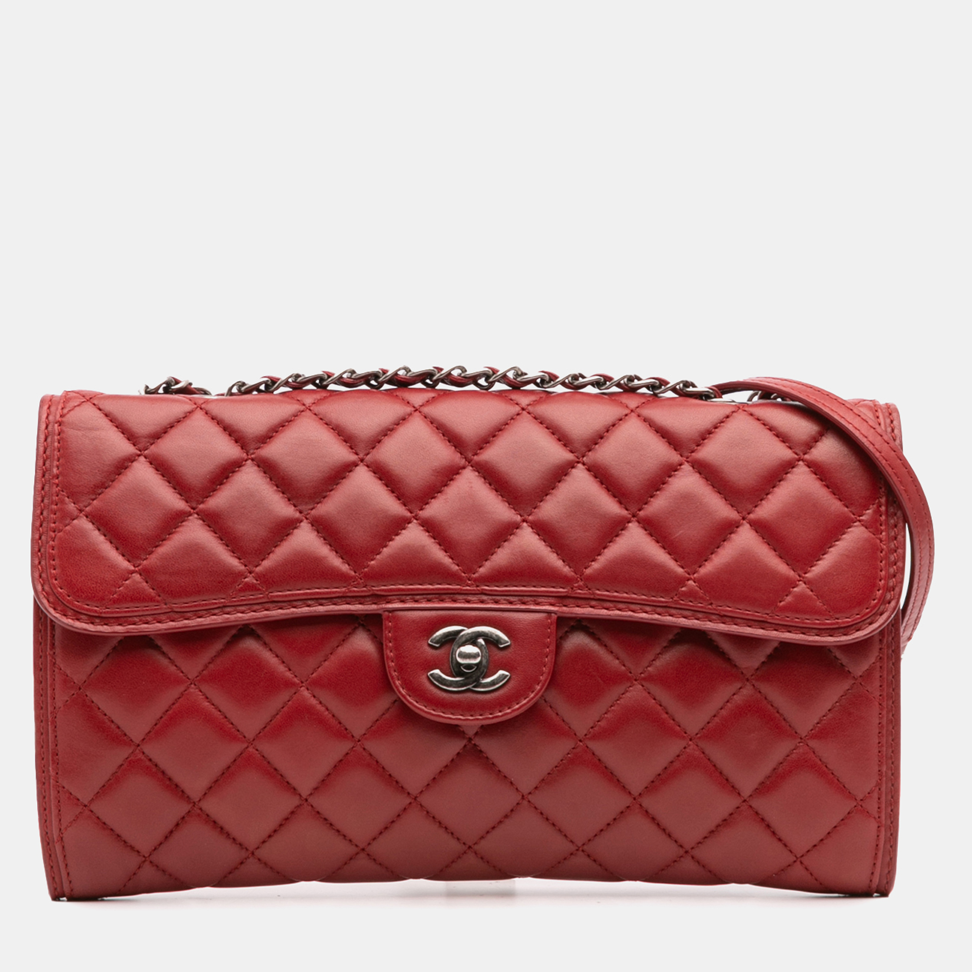 

Chanel Red Medium Quilted Lambskin Citizen Flap