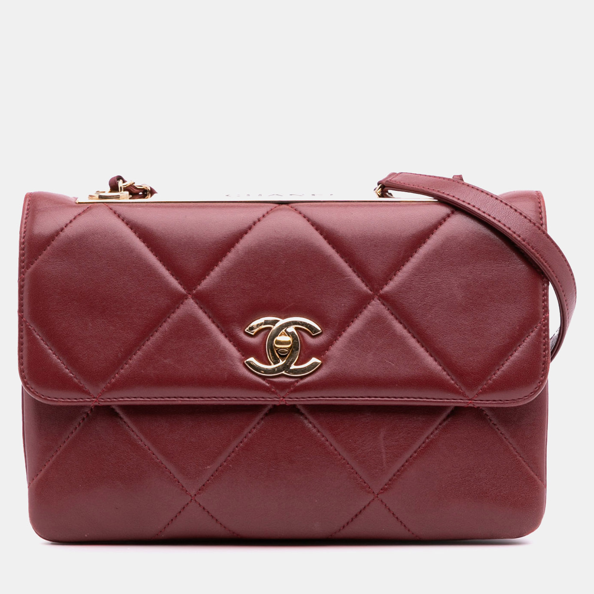 

Chanel Red Quilted Lambskin Trendy CC Flap