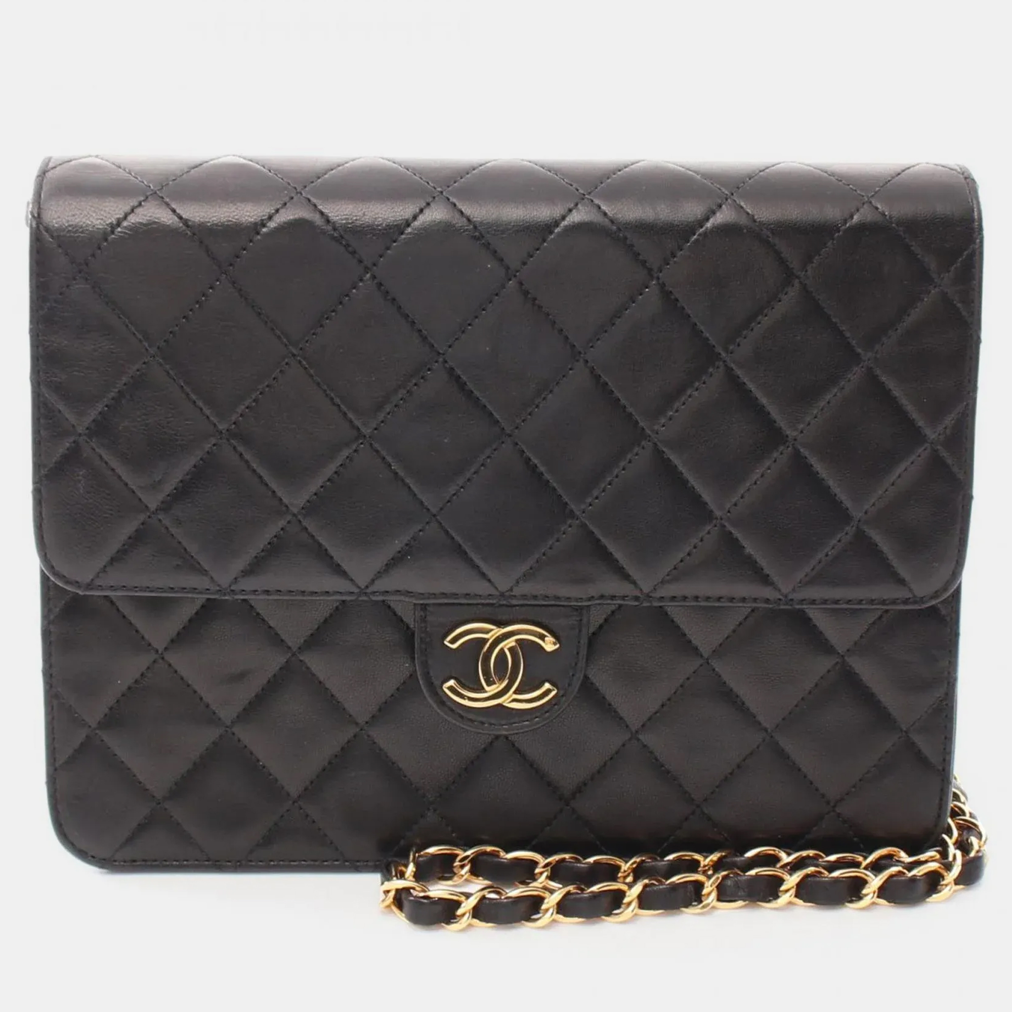 

Chanel Matelasse Black Lambskin Shoulder Bag