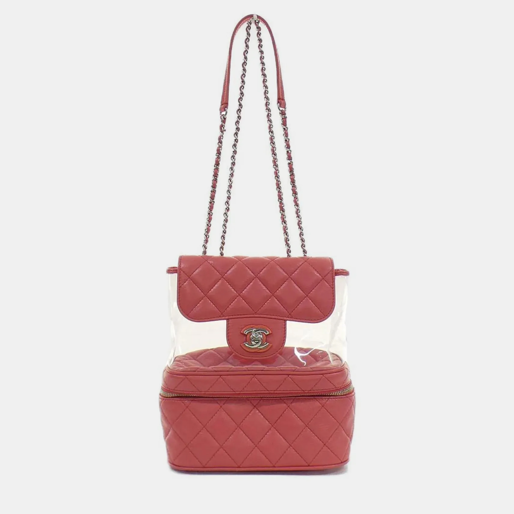 

Chanel Pink Calf Leather PVC Shoulder Bag