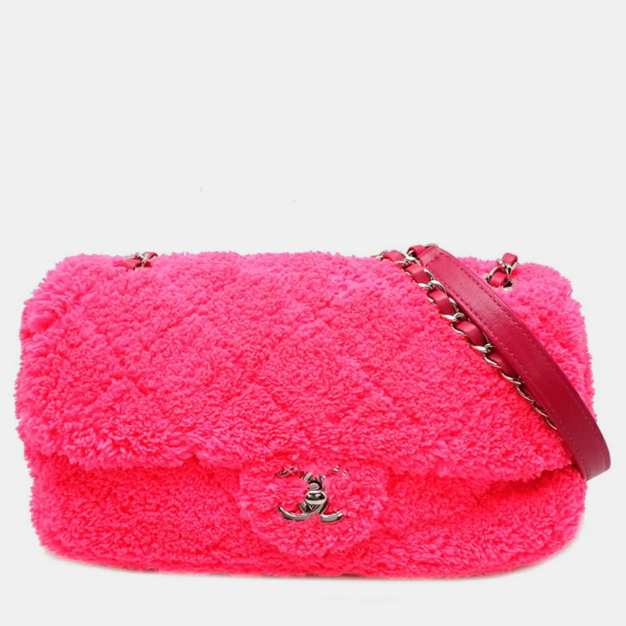 

Chanel CC Pink Mixed Fiber Shoulder Bag
