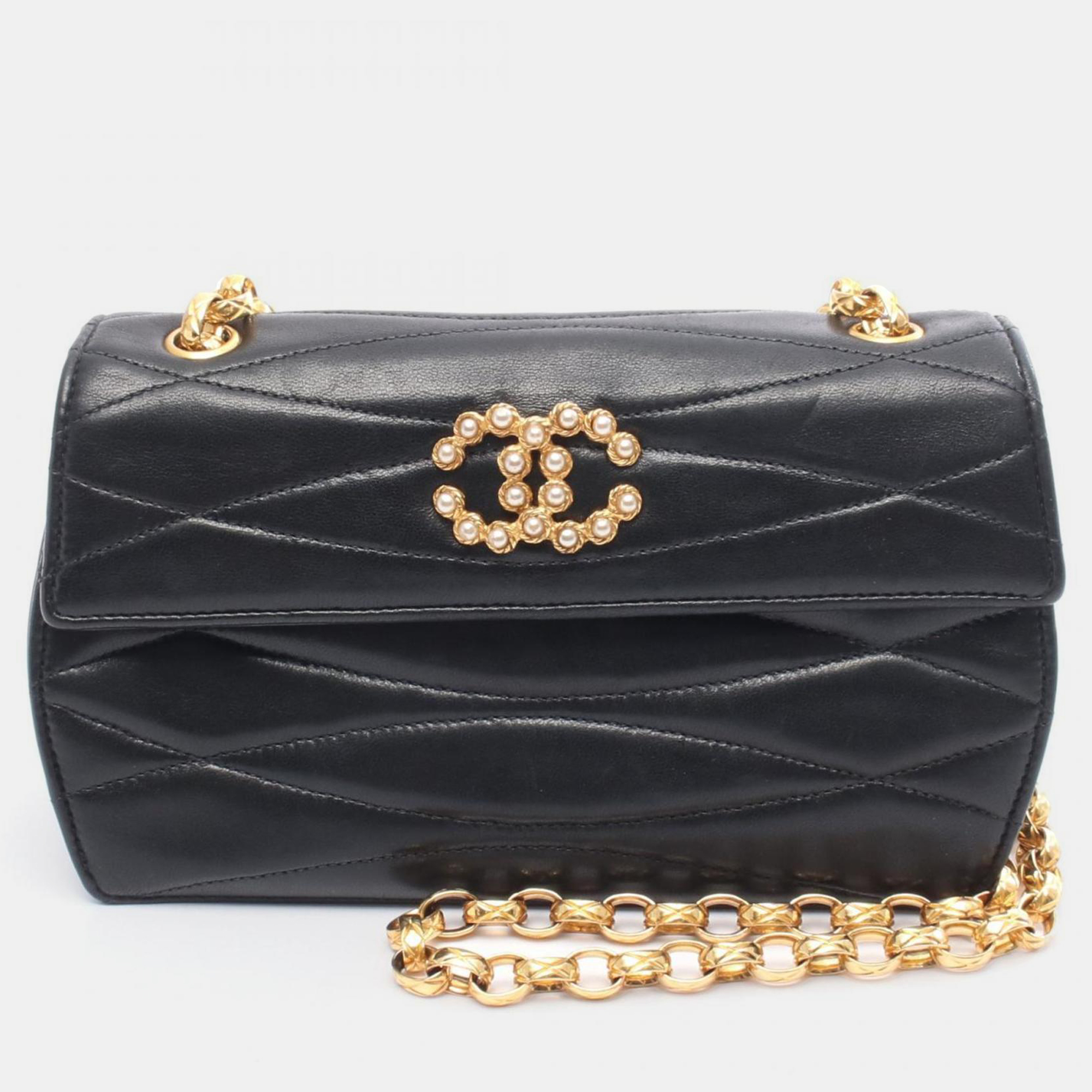 

Chanel Coco Mark Shoulder Bag Lambskin Leather Black