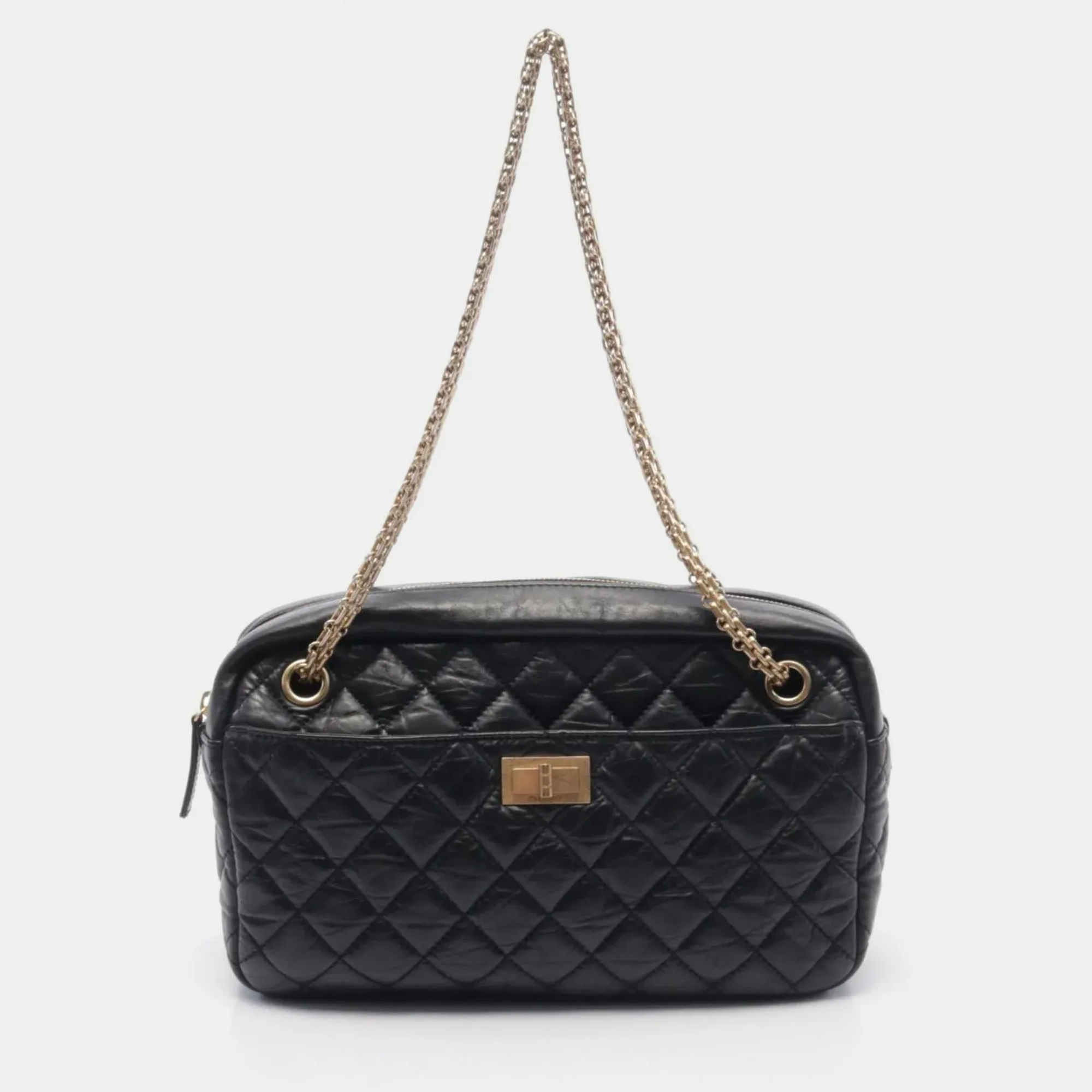 

Chanel 2.55 Matelasse Shoulder Bag Leather Black