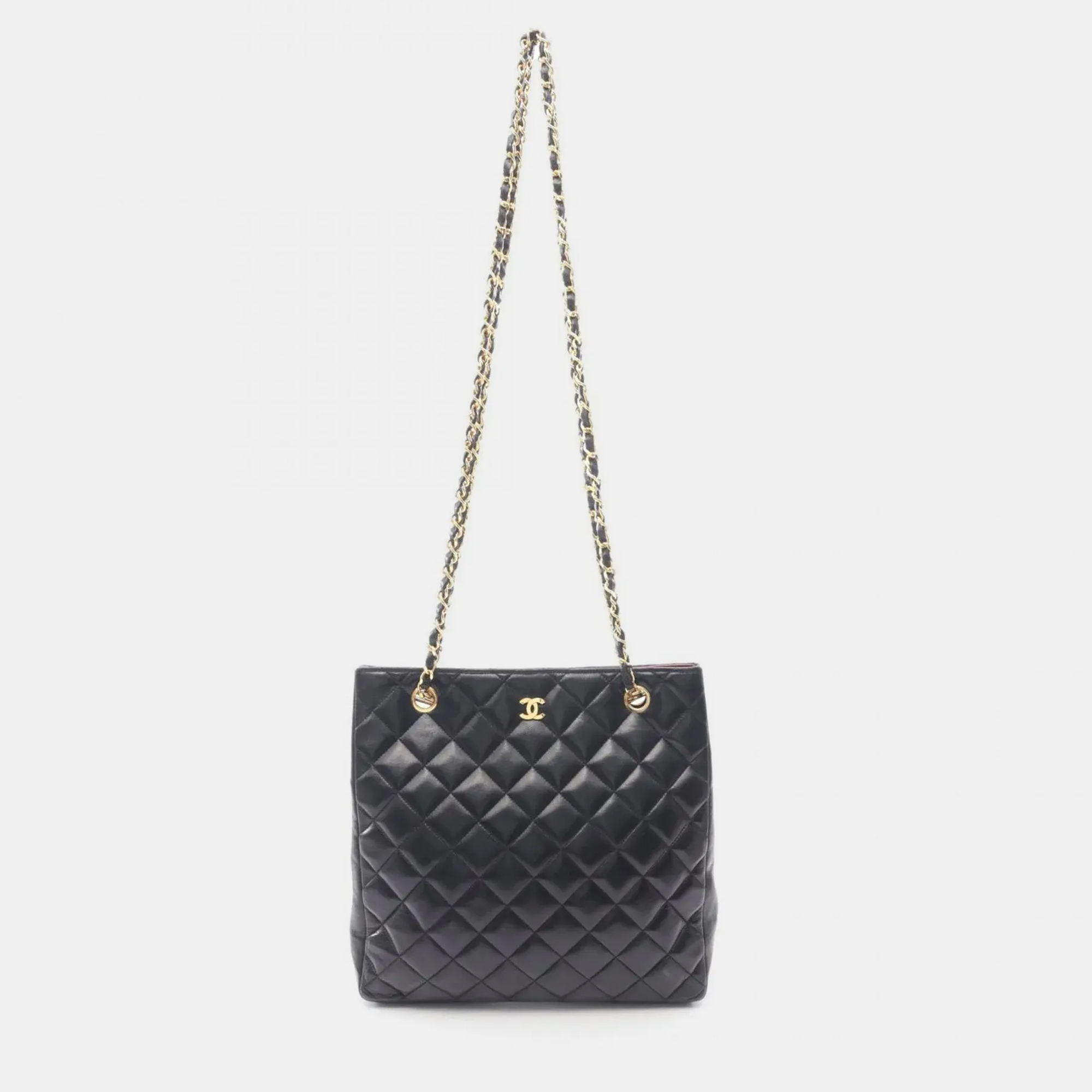 

Chanel Matelasse Tote Bag Lambskin (Sheepskin) Black