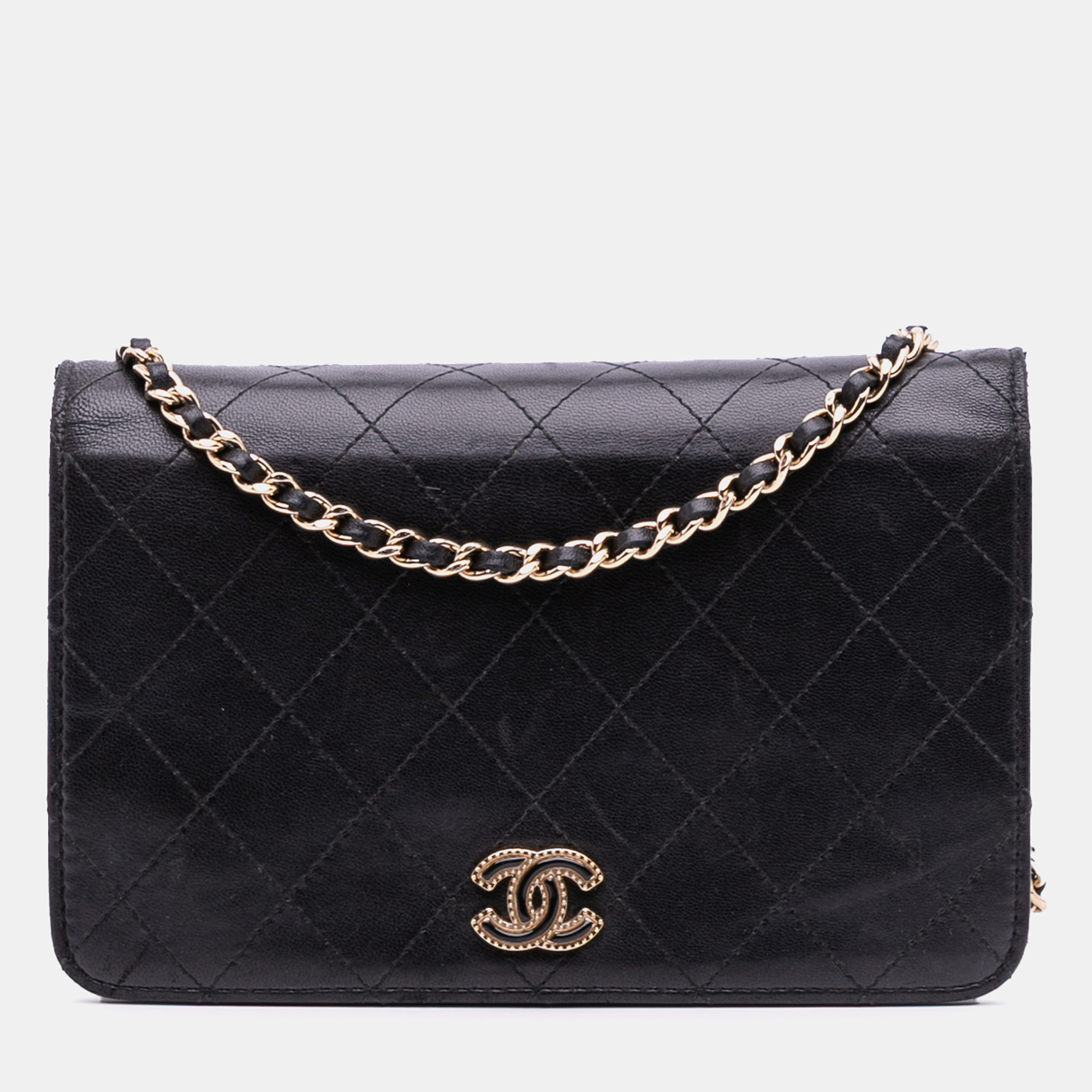 

Chanel Black CC Quilted Lambskin Wallet On Chain