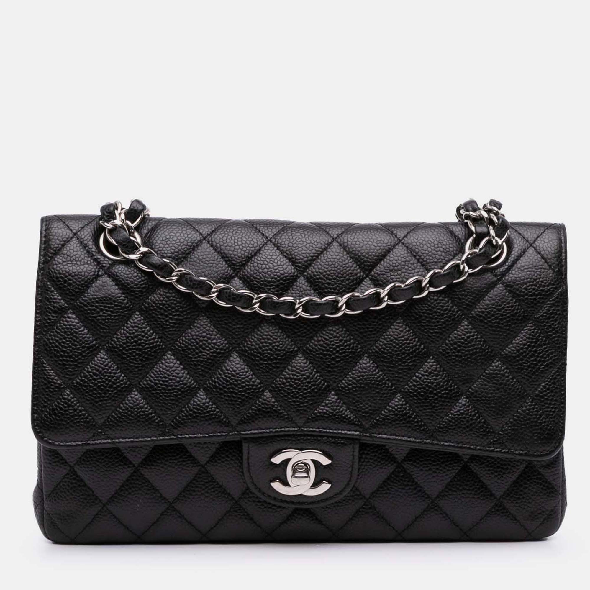 

Chanel Black Medium Classic Caviar Double Flap
