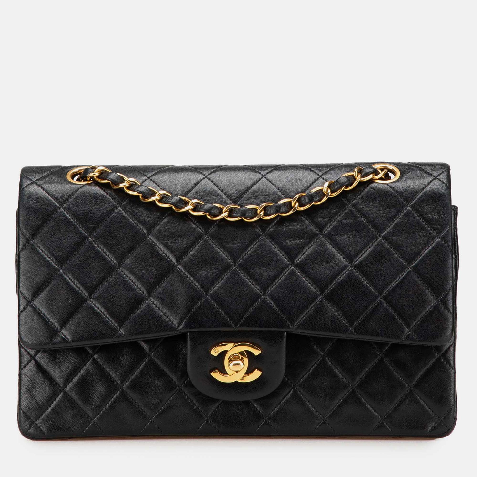 

Chanel Black Medium Classic Lambskin Double Flap