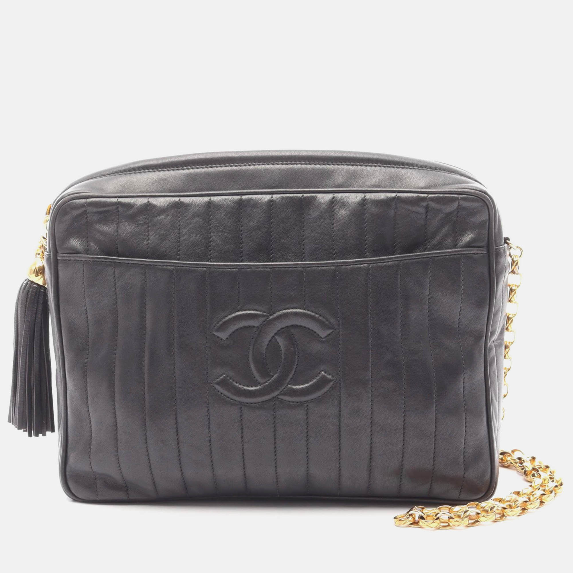 

Chanel Mademoiselle Coco CC Gray Lambskin Crossbody Chain Shoulder Bag GHW, Grey