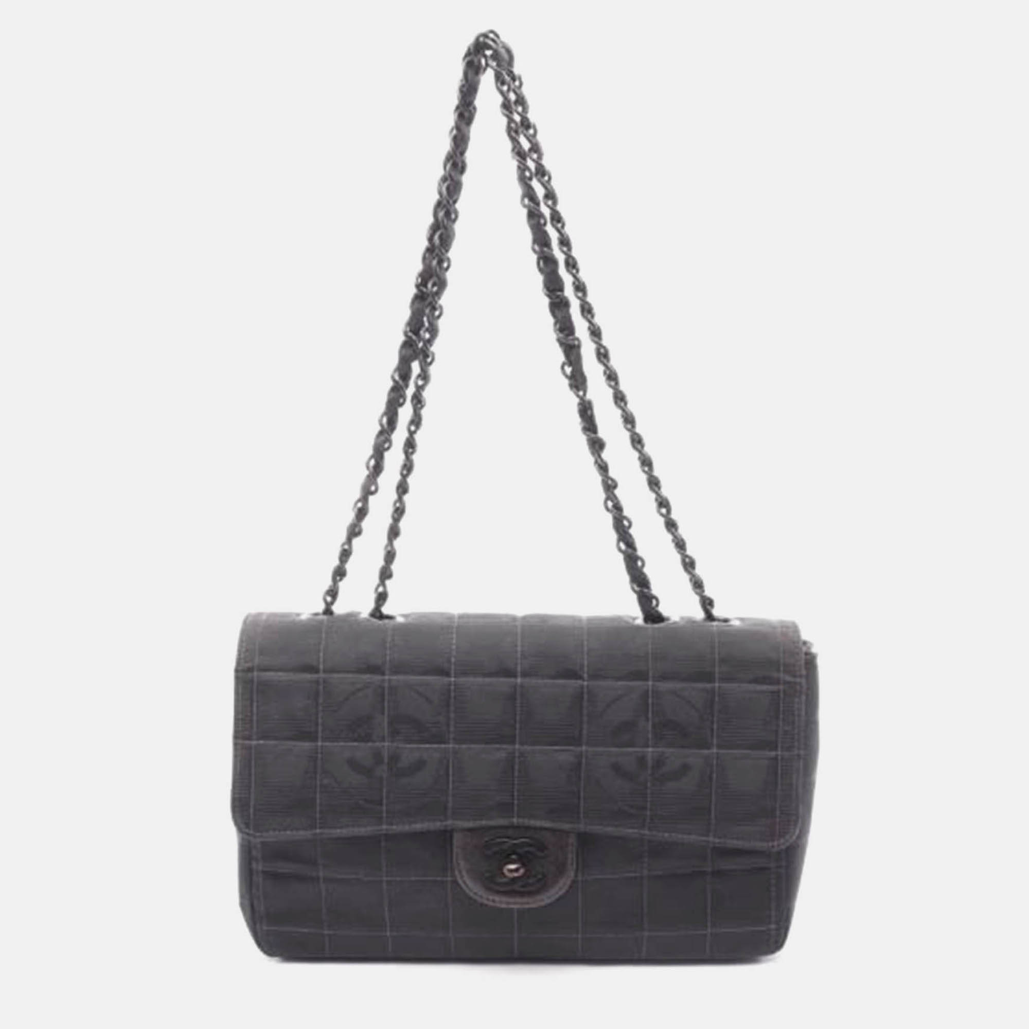 

Chanel New Travel Line Black Canvas Nylon Crossbody Bag
