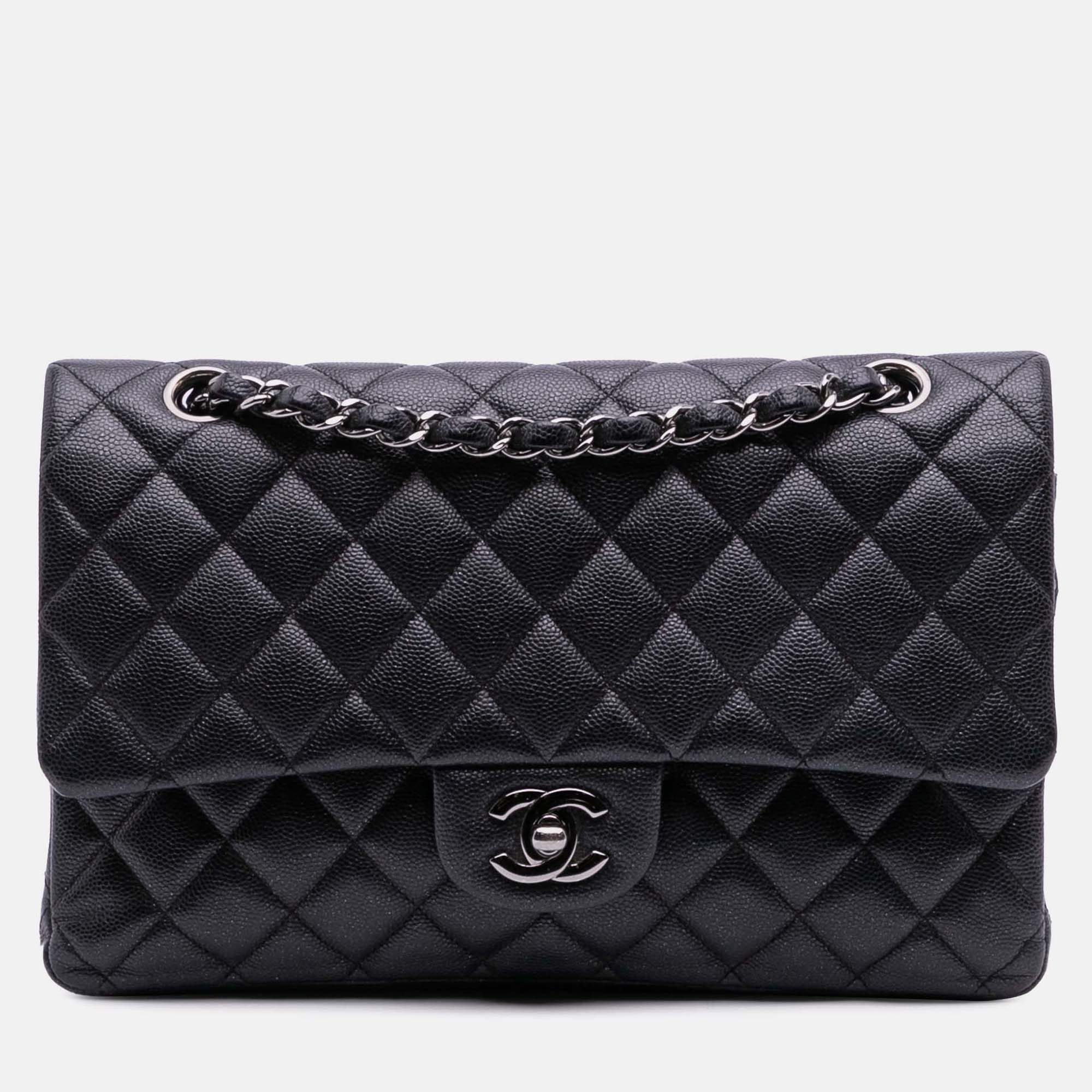 

Chanel Black Medium Classic Caviar Double Flap