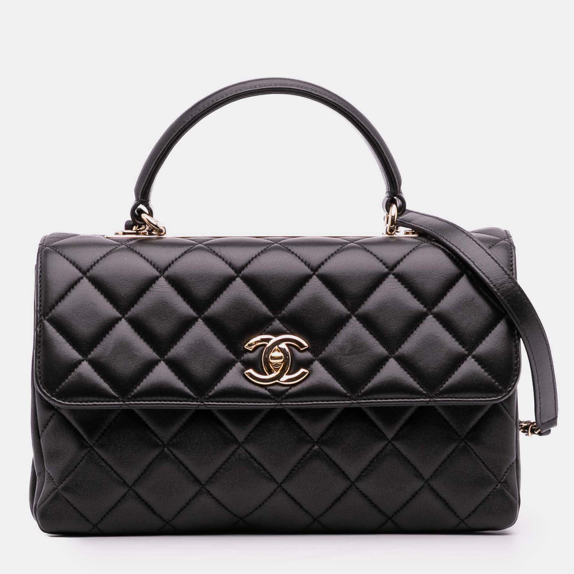 

Chanel Black Medium Lambskin Trendy CC Top Handle Bag