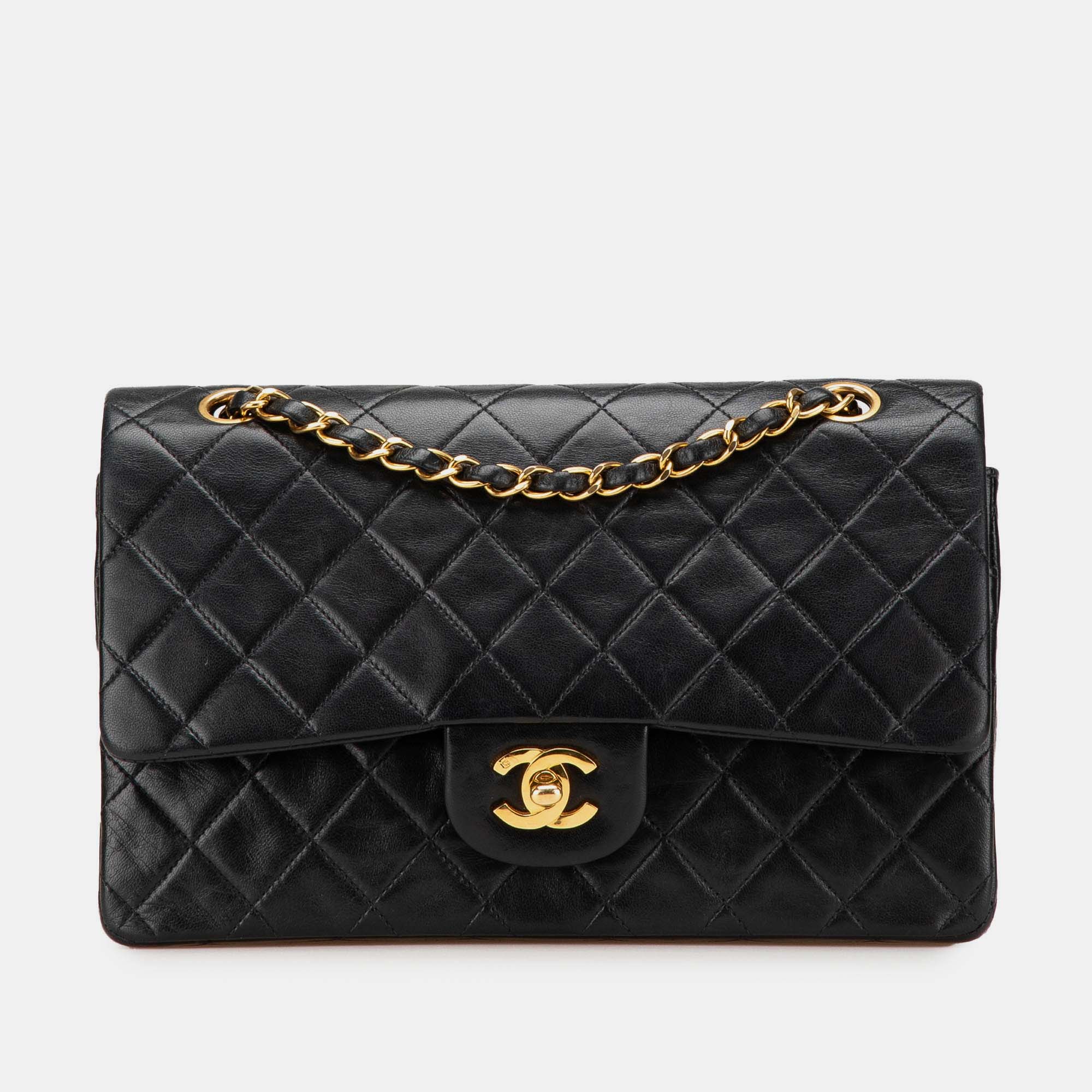 

Chanel Black Medium Classic Lambskin Double Flap