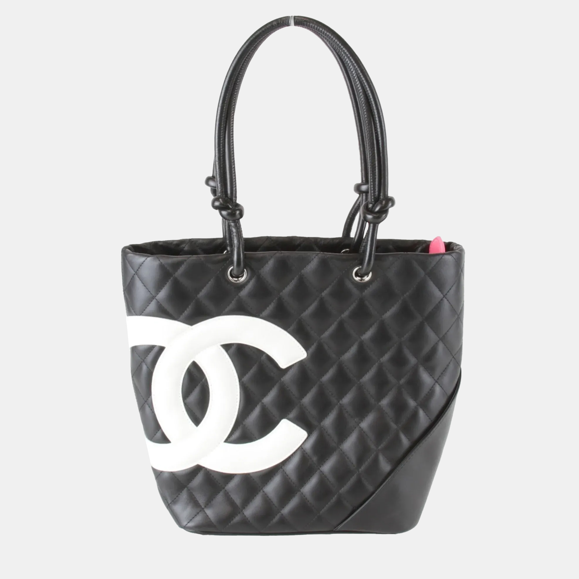 

Chanel Medium Cambon Line Black Leather Tote Bag