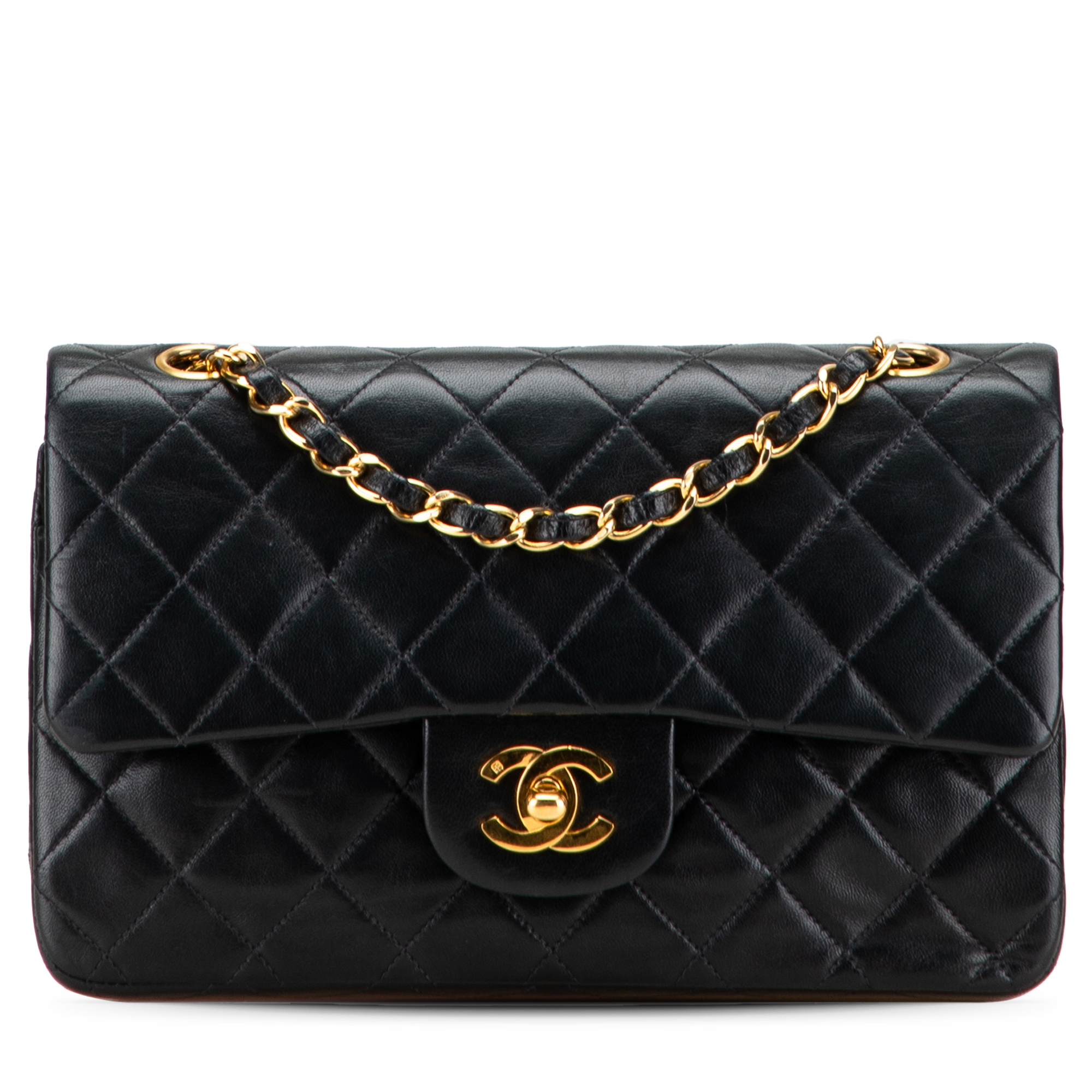 

Chanel Black Small Classic Lambskin Double Flap