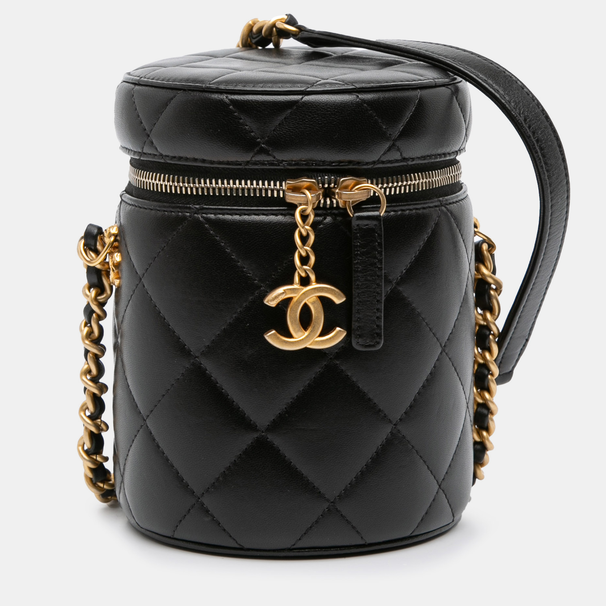 

Chanel Black Small Quilted Lambskin Side Note Vanity Case