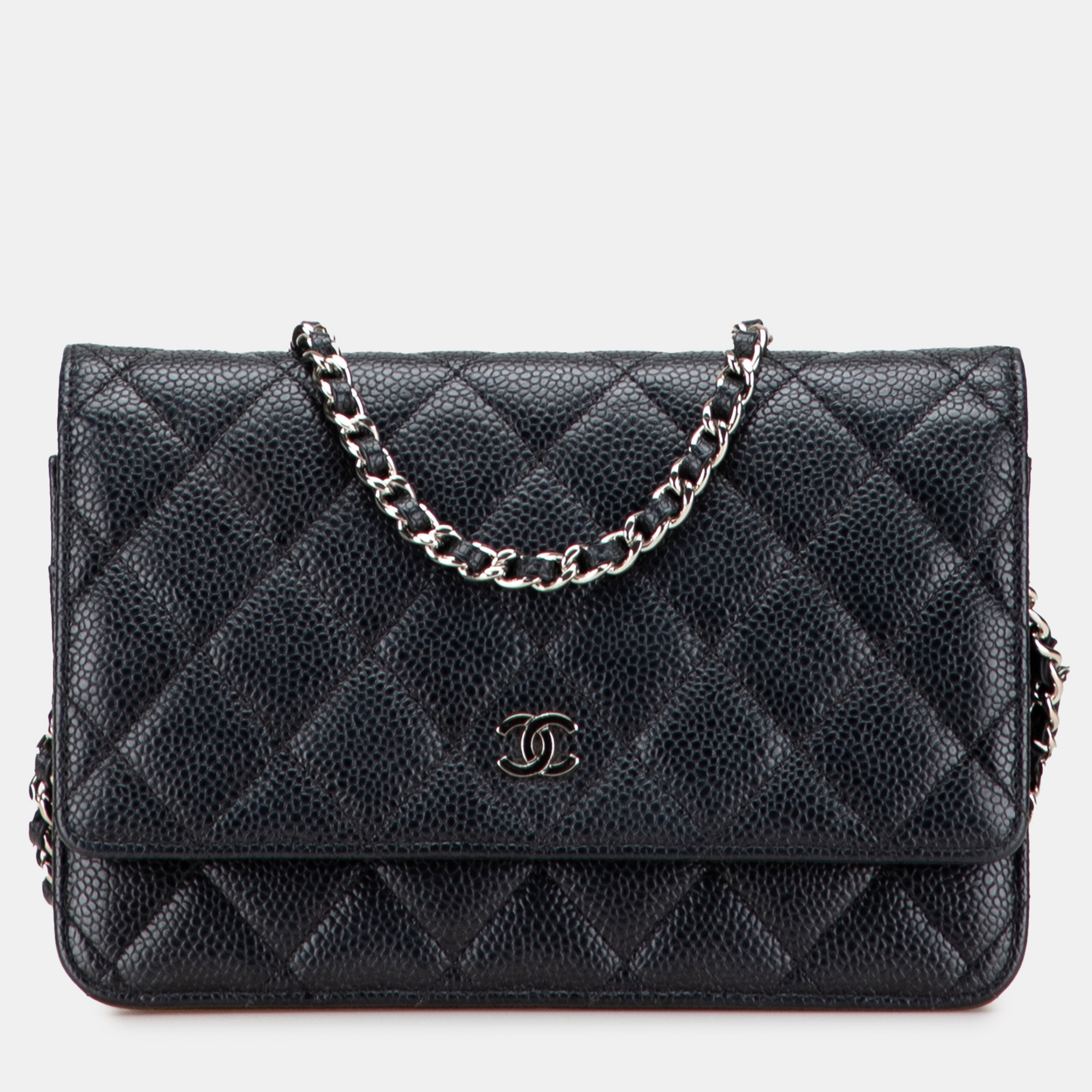 

Chanel Black CC Quilted Caviar Wallet on Chain